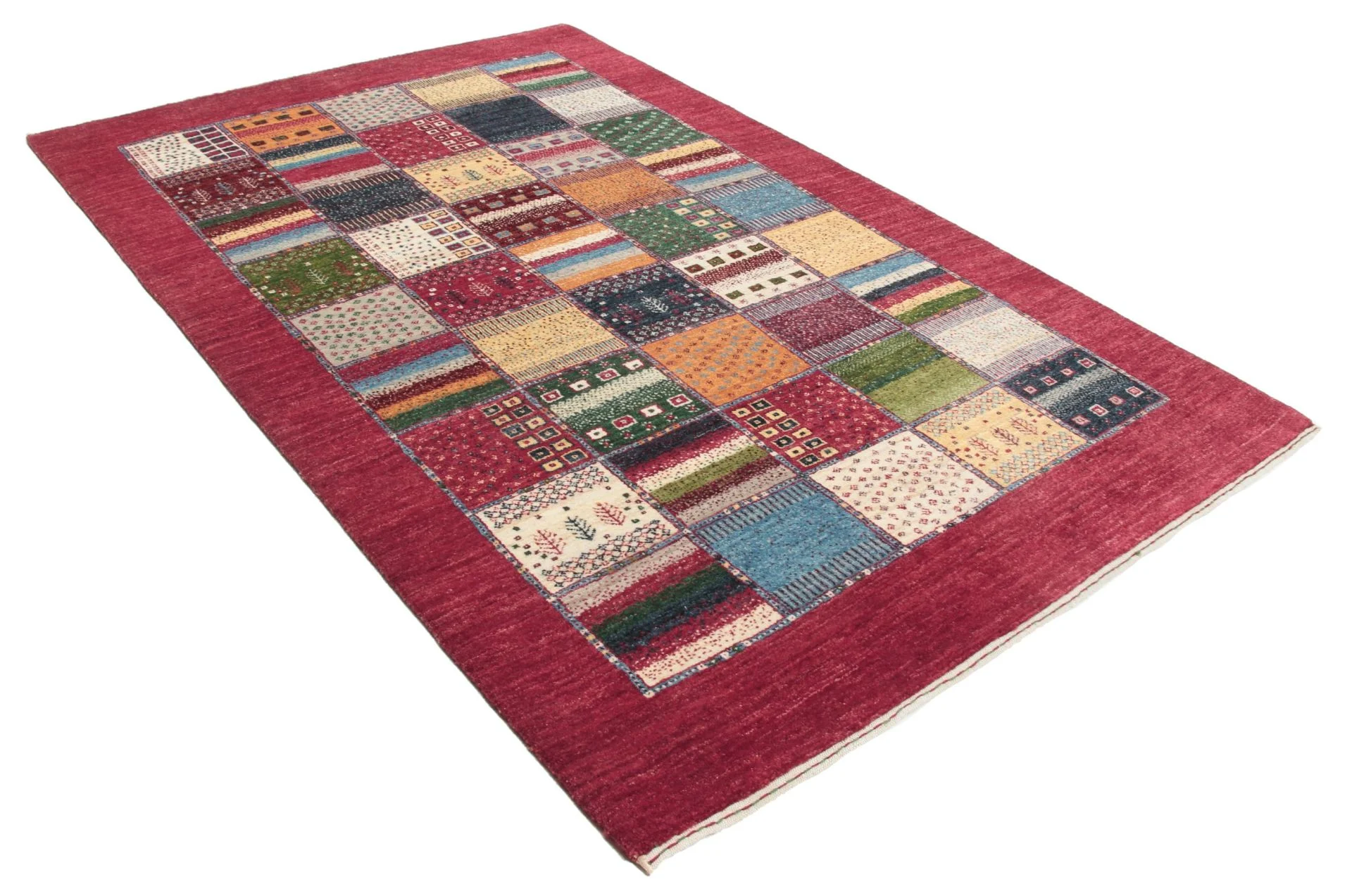 Loribaft Orientteppich 124 × 189 cm aus Wolle, handgeknüpft