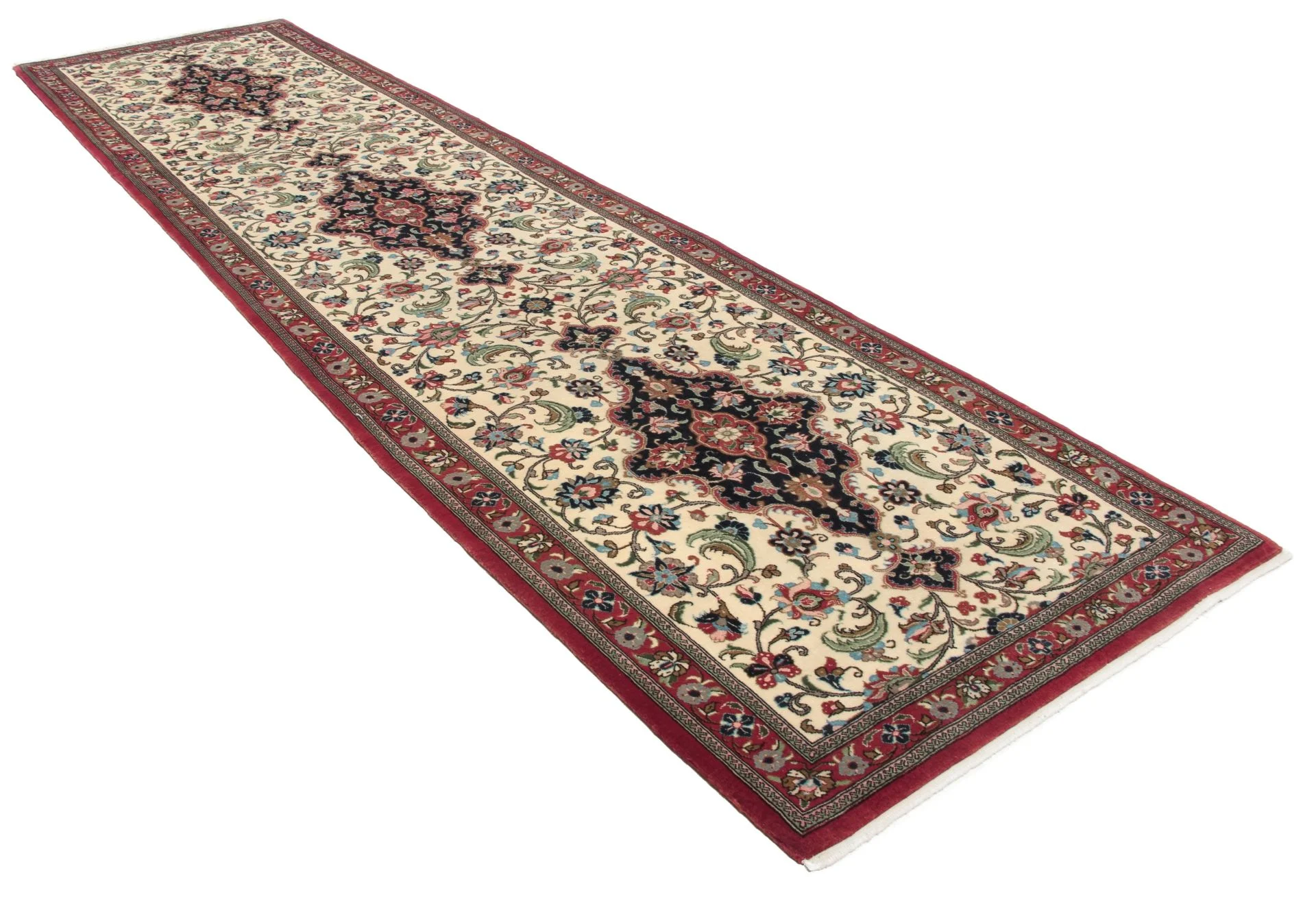 Ghom Perserteppich aus Iran, 77 × 300 cm