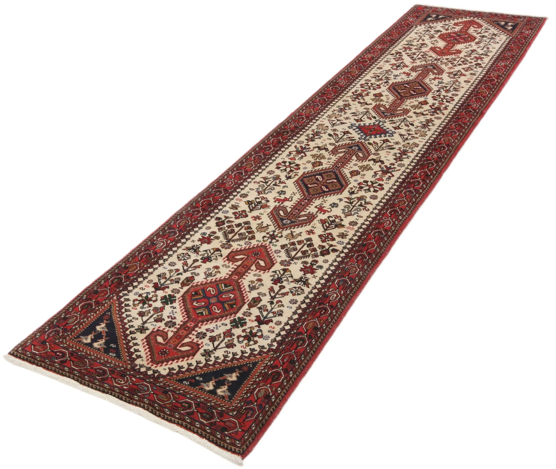 Perserteppich 80 × 392 cm aus Wolle, handgeknüpft