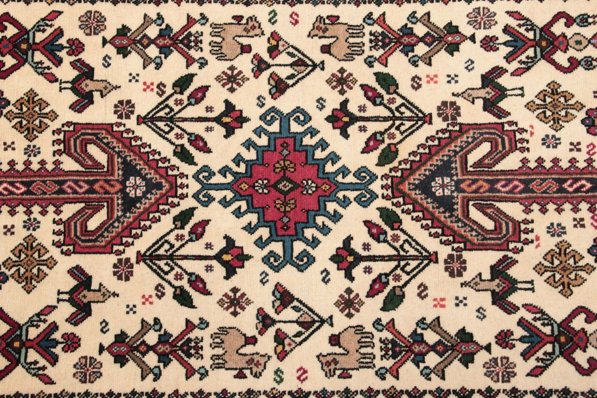 Perserteppich 80 × 392 cm aus Wolle, handgeknüpft