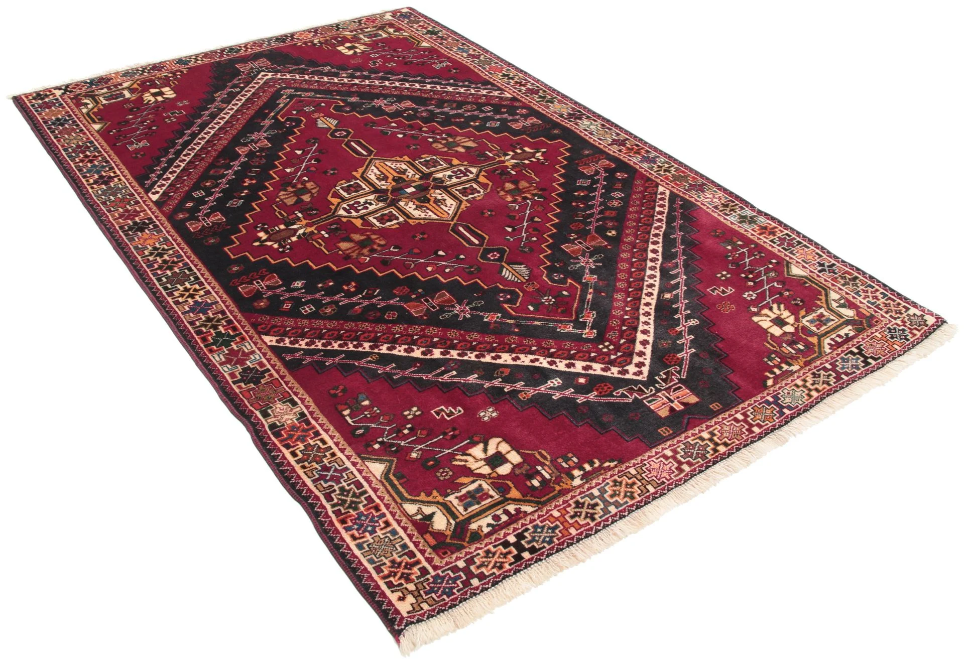 Handgeknüpfter Qashqai Perserteppich 124 × 191 cm