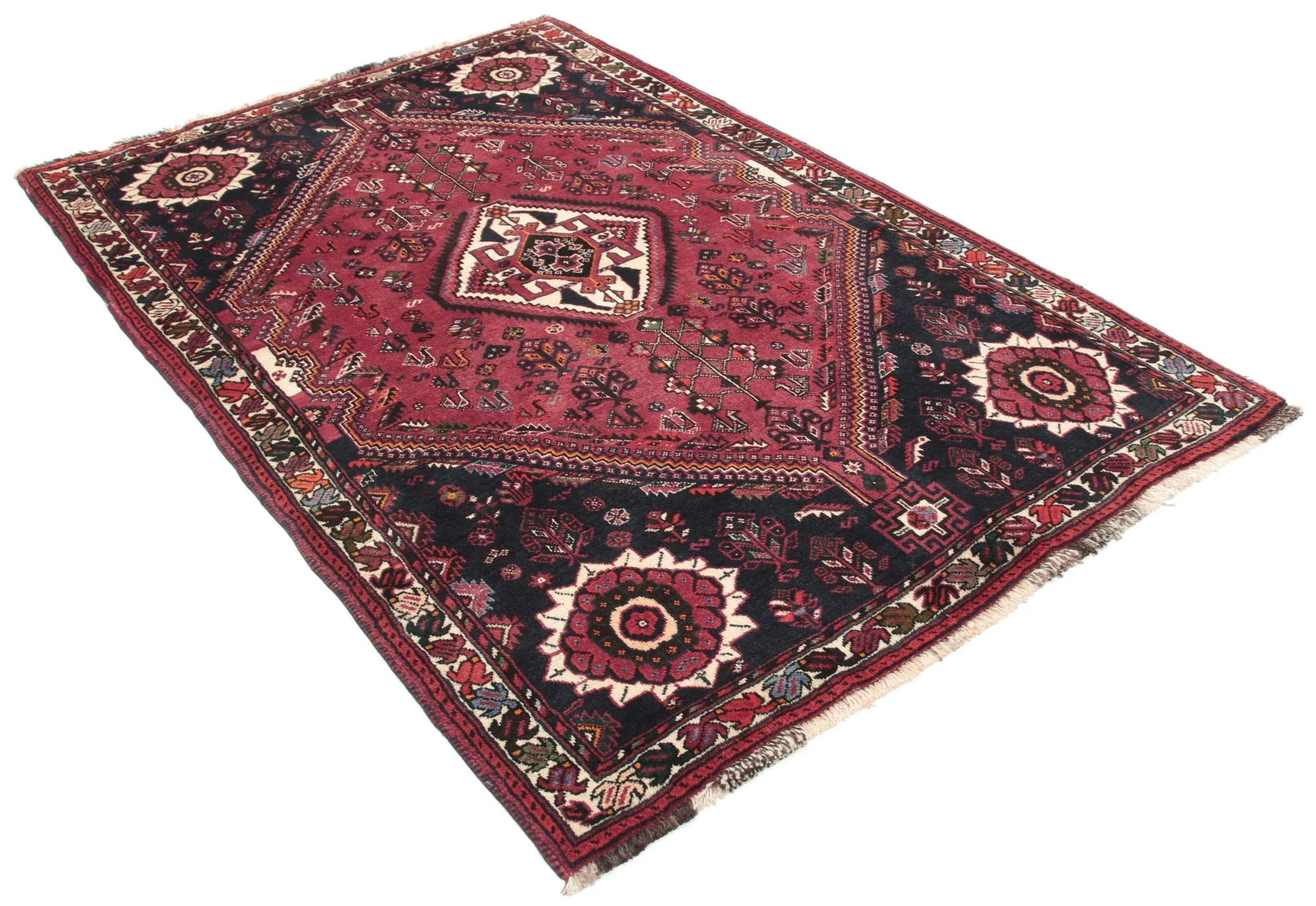 Handgeknüpfter Qashqai Perserteppich 117 × 180 cm