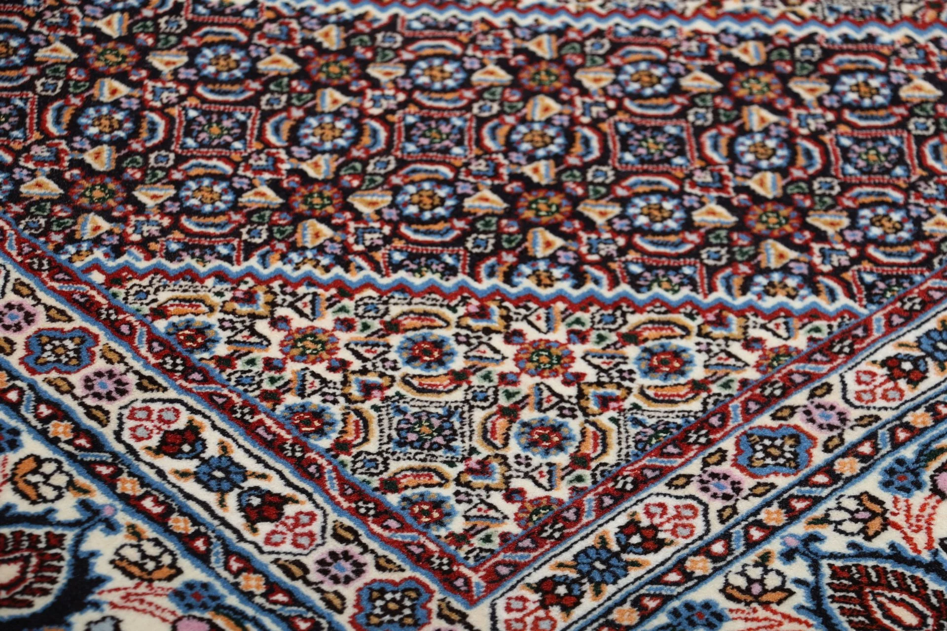 Handgeknüpfter Moud Perserteppich, 198 × 200 cm, Wolle