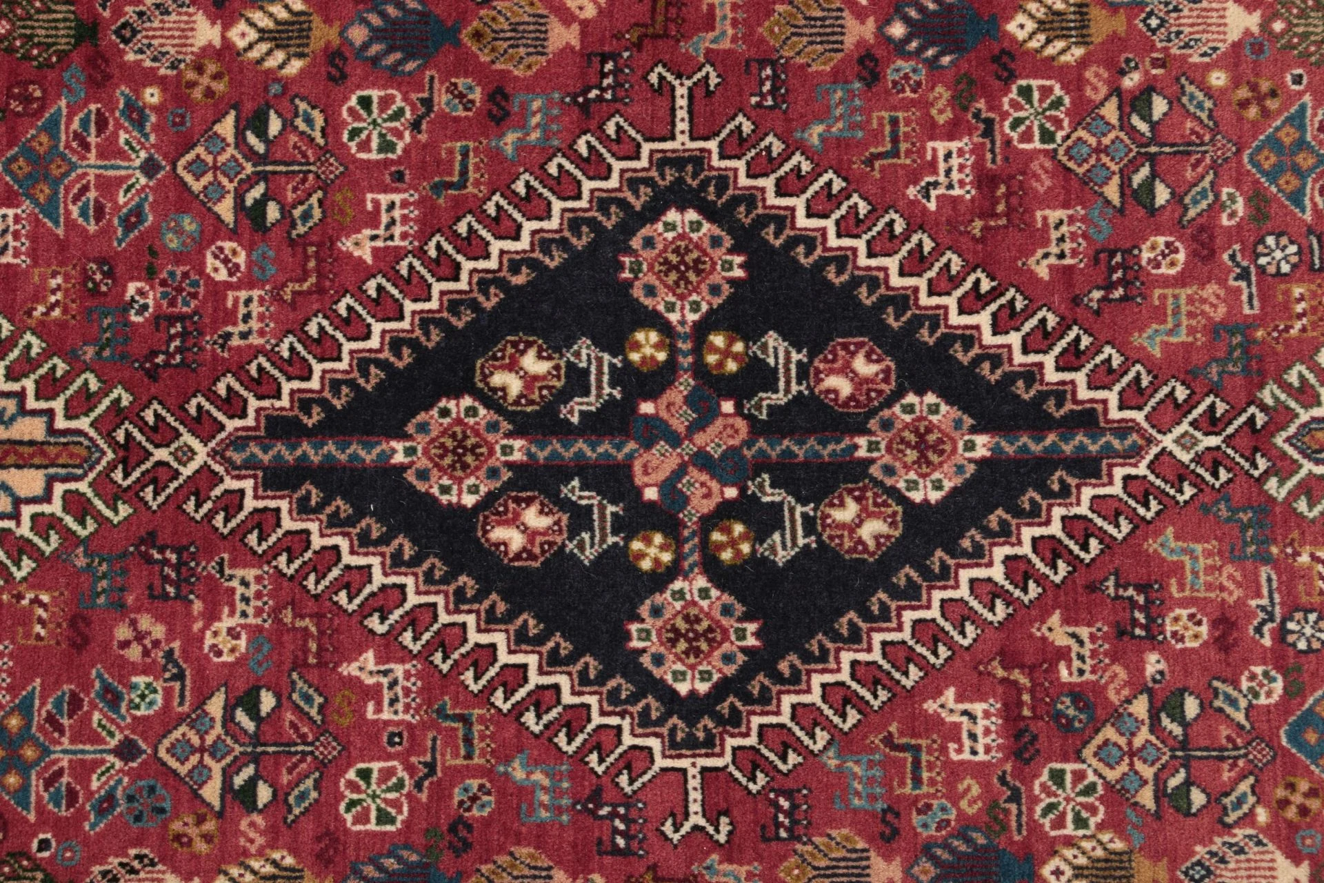 Handgeknüpfter Qashqai Perserteppich 93 × 287 cm