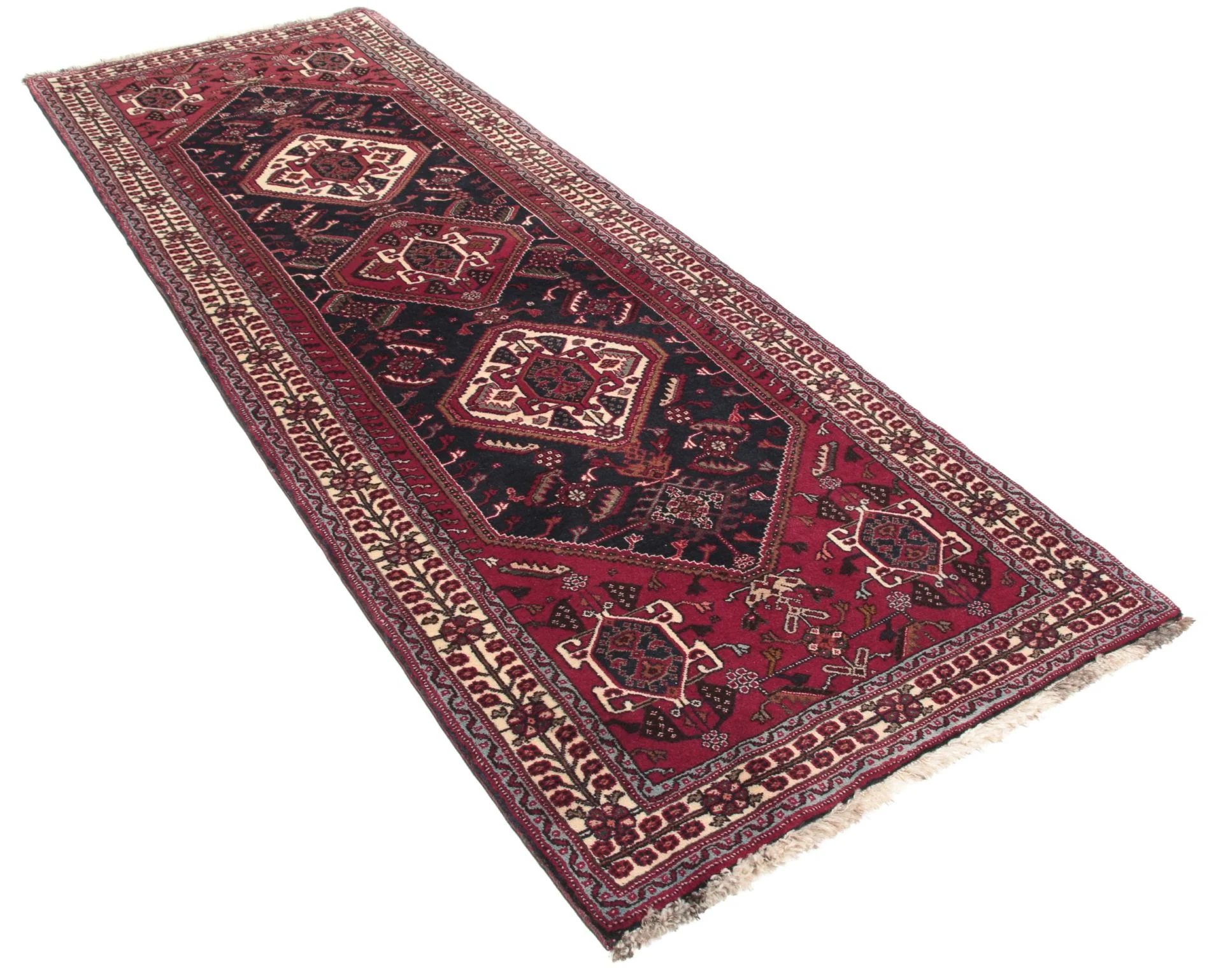 Qashqai Perserteppich aus Iran, 80 × 250 cm