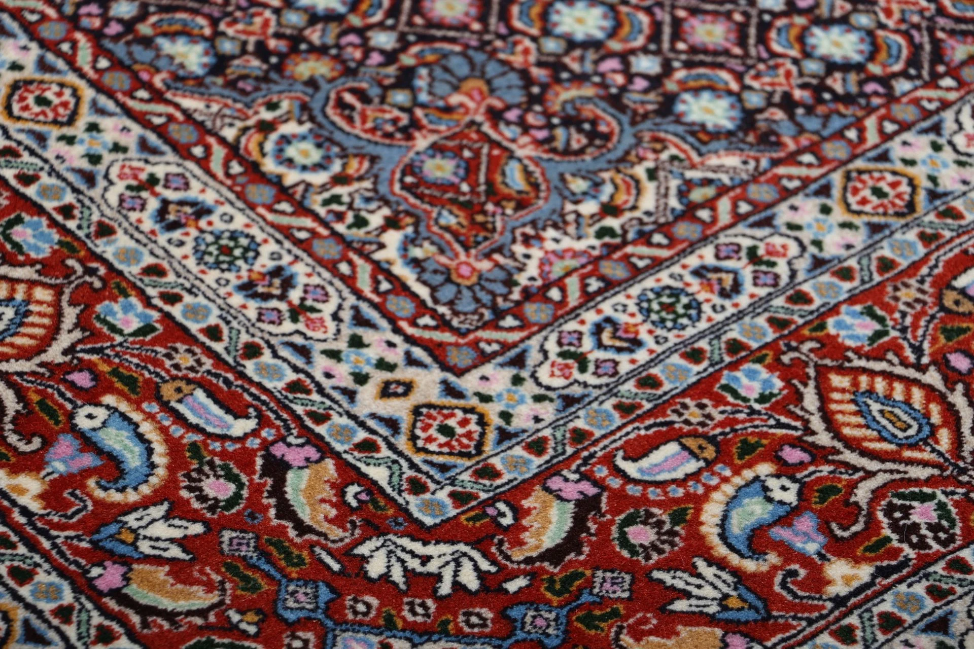 perserteppich-moud-192-x-205-cm-schurwolle-handgeknupft-floral-15 Handgeknüpfter Moud Perserteppich 192 × 205 cm