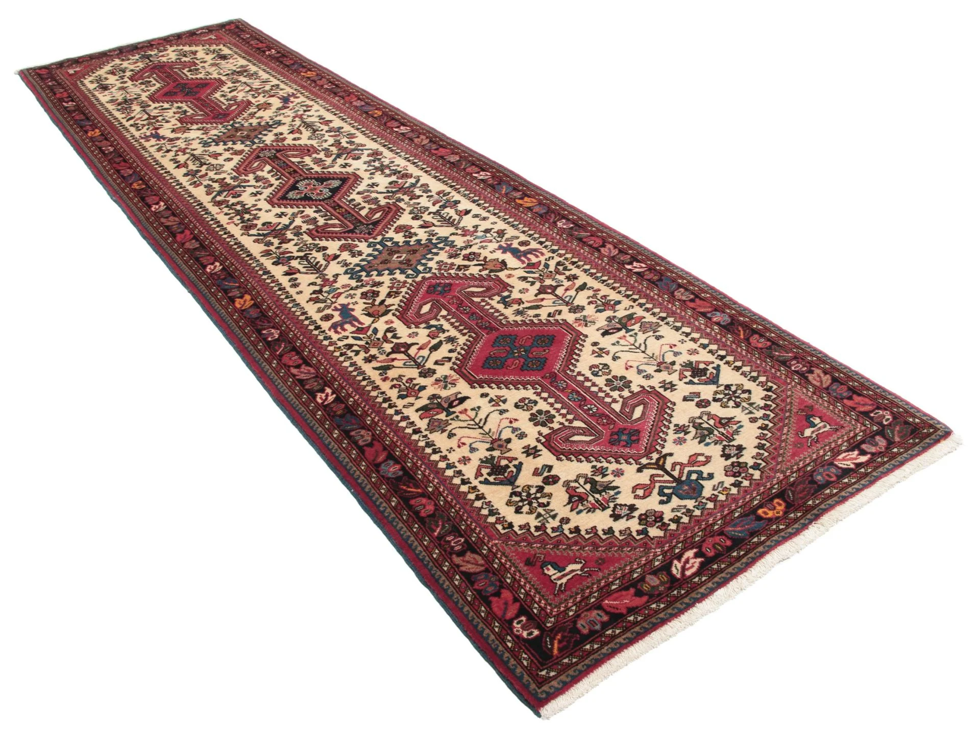 Handgeknüpfter Perserteppich, 83 × 312 cm, Wolle