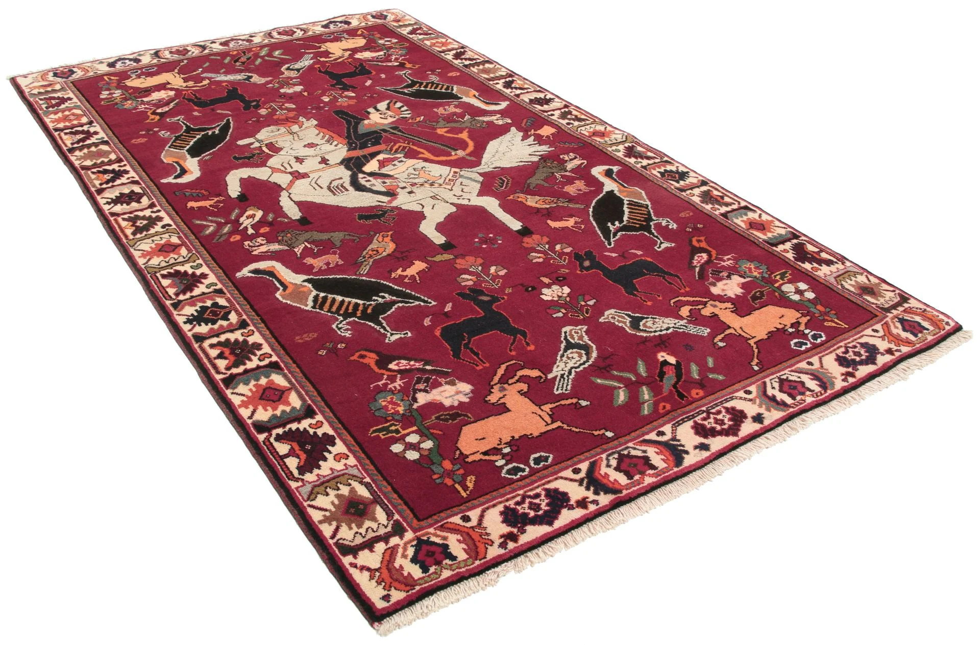 Qashqai Perserteppich 130 × 217 cm aus Wolle, handgeknüpft