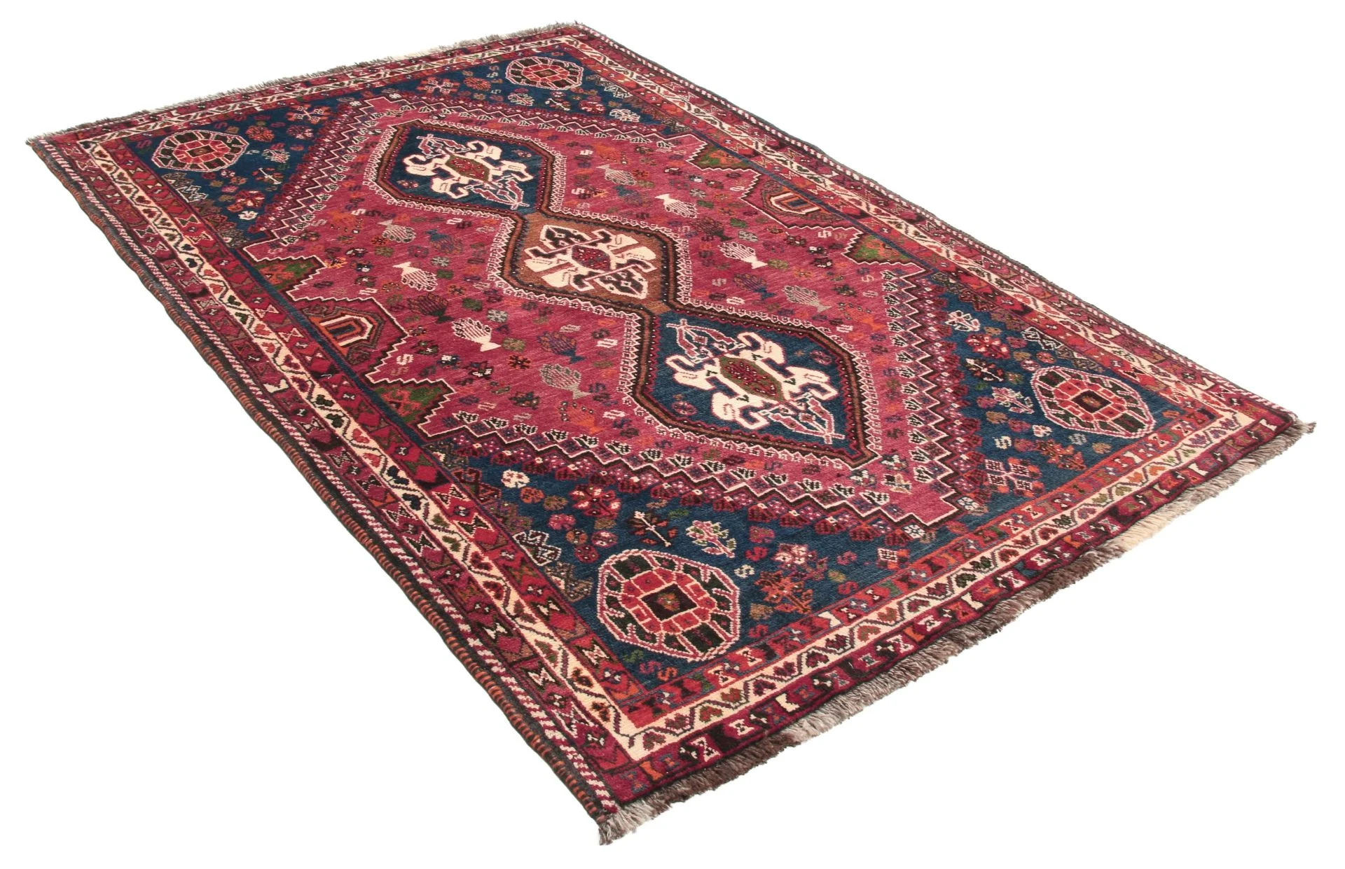 Qashqai Perserteppich aus Iran, 125 × 186 cm
