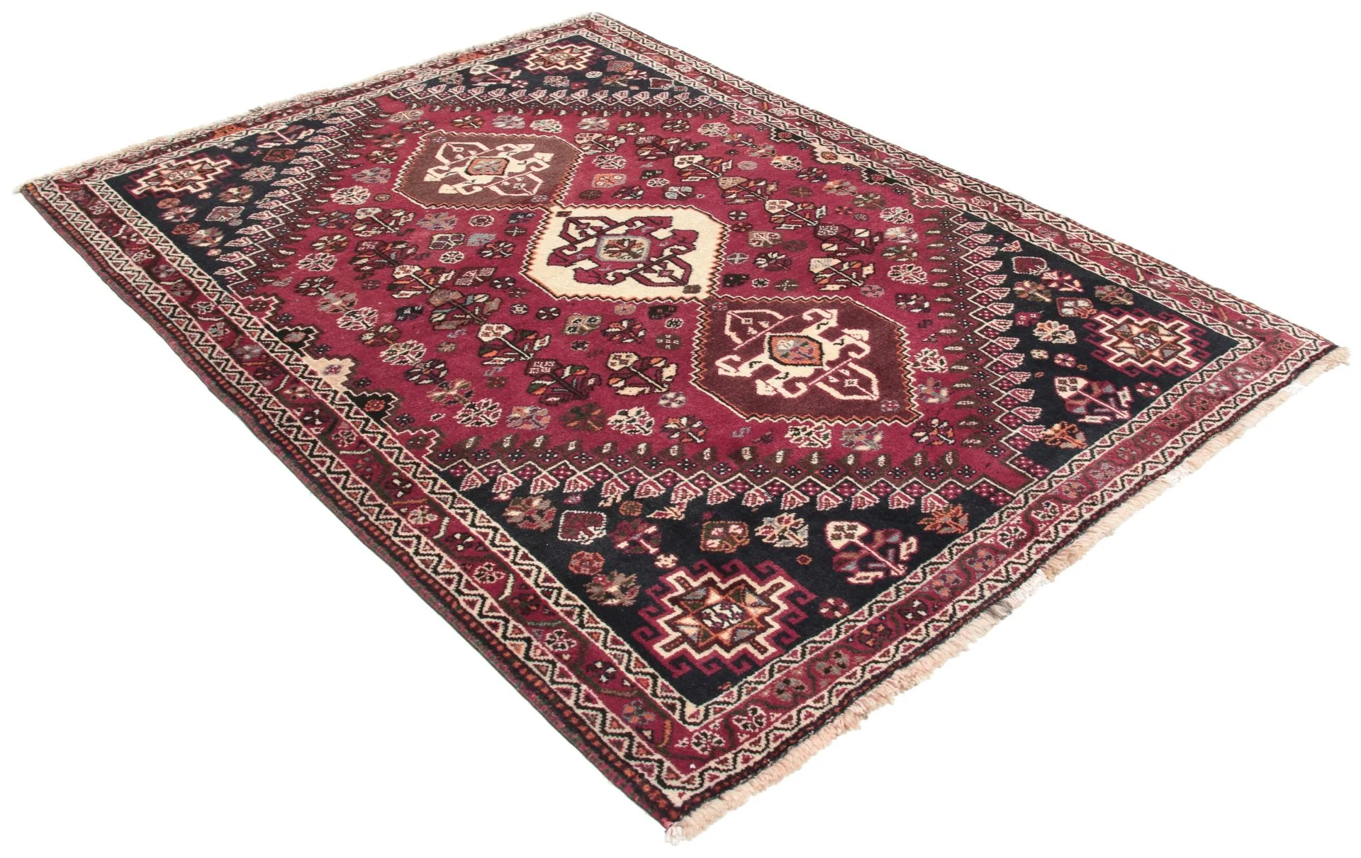 Qashqai Perserteppich 120 × 168 cm aus Wolle, handgeknüpft