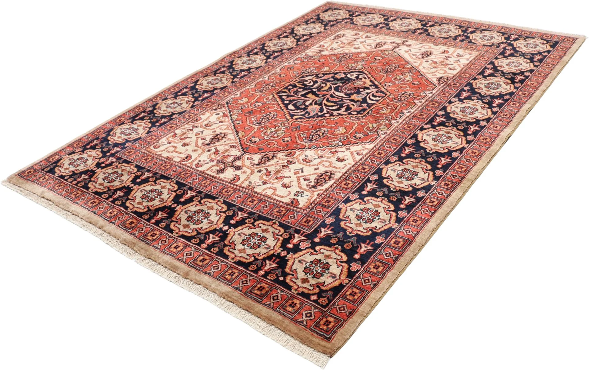Handgeknüpfter Qashqai Perserteppich, 155 × 216 cm, Wolle