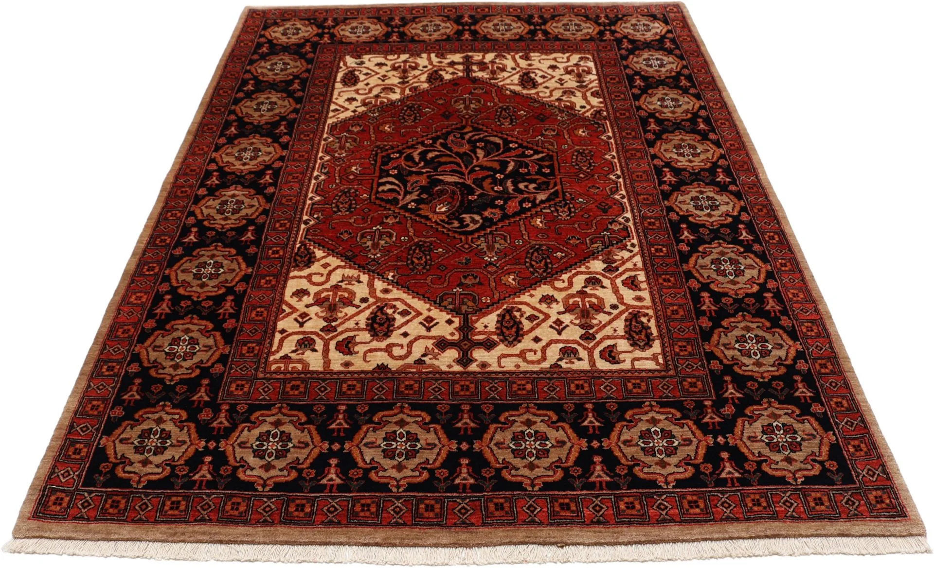 Handgeknüpfter Qashqai Perserteppich, 155 × 216 cm, Wolle