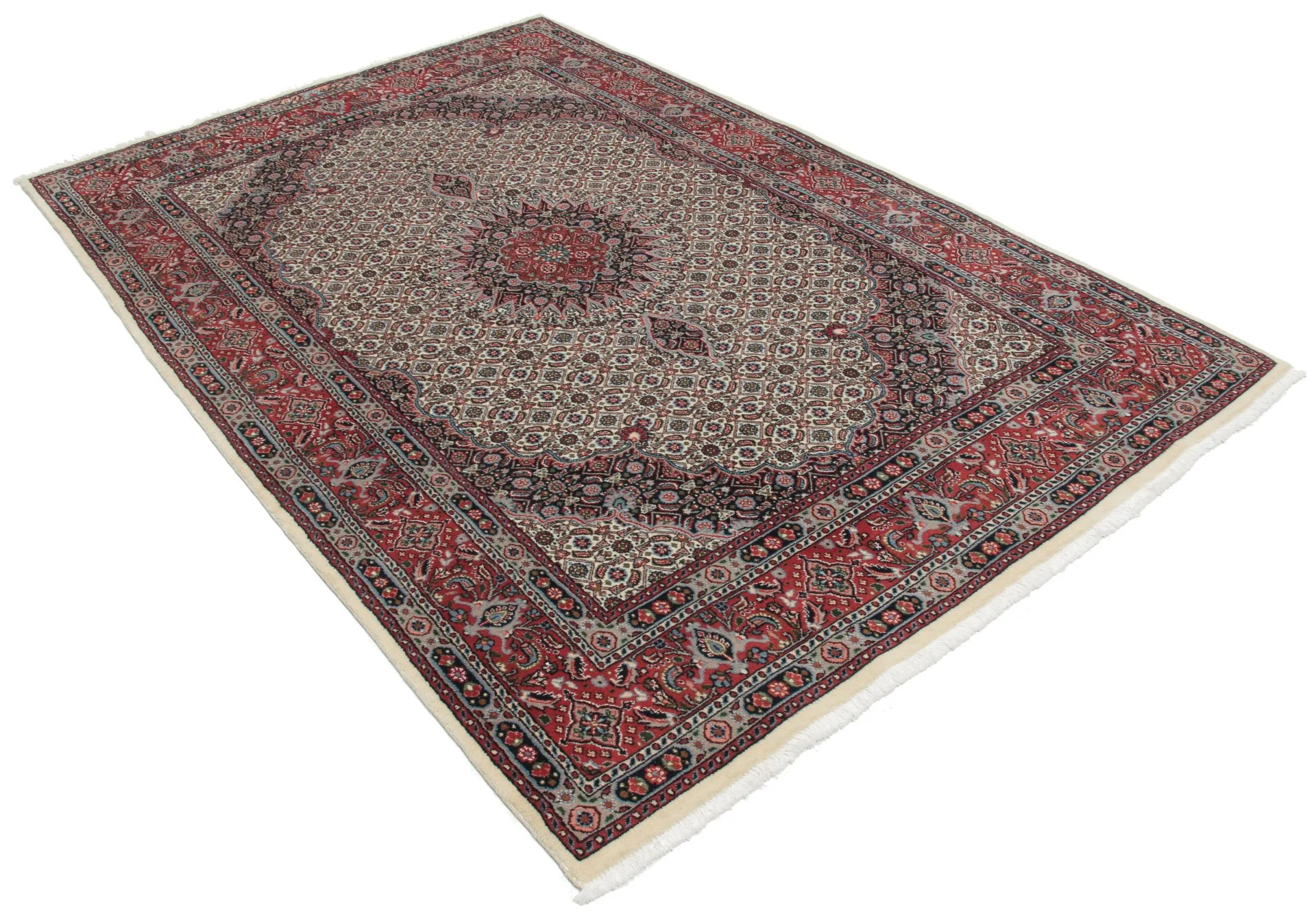 Moud Perserteppich aus Iran, 140 × 202 cm