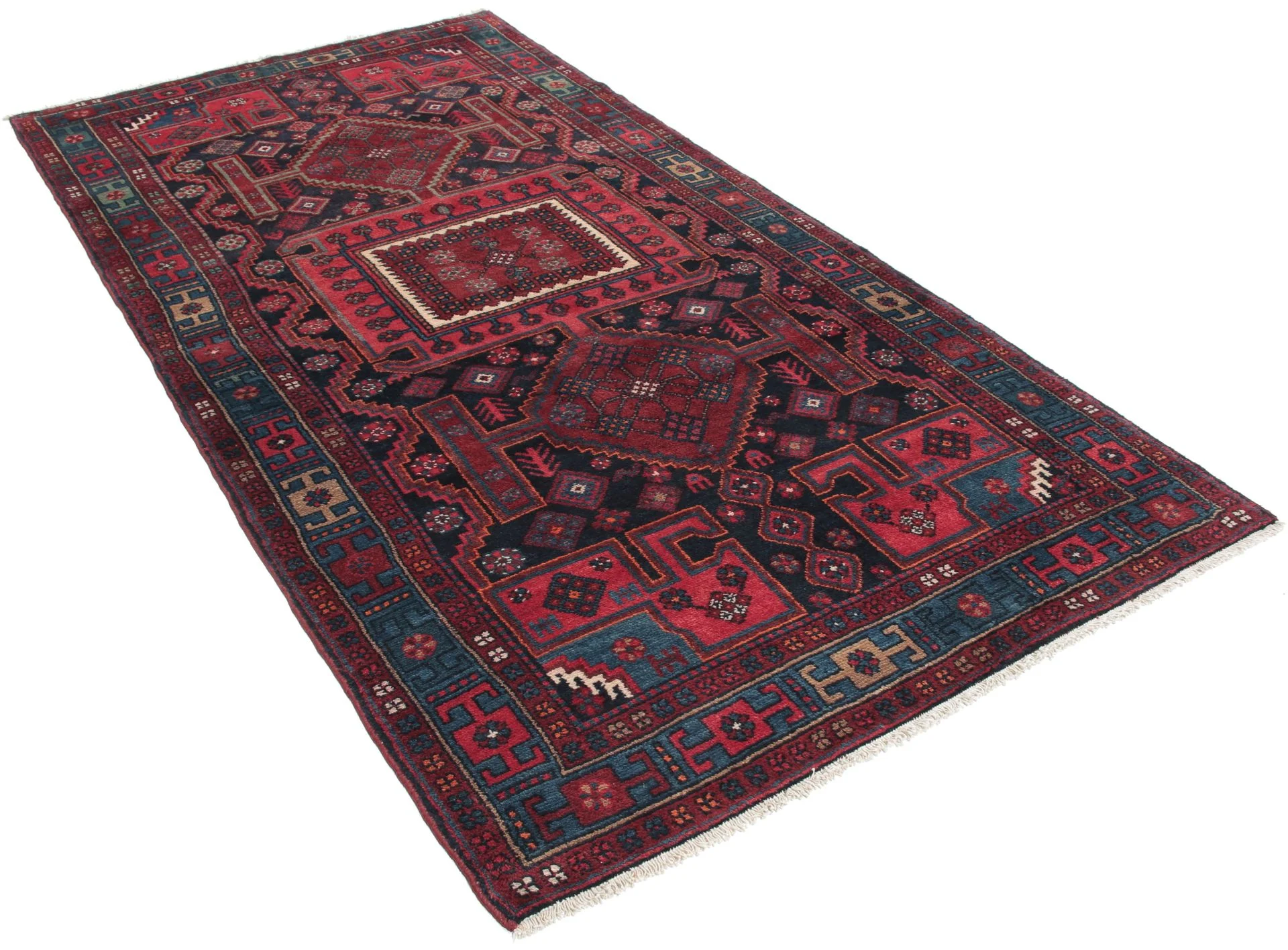 Handgeknüpfter Bijar Perserteppich, 132 × 265 cm, Wolle