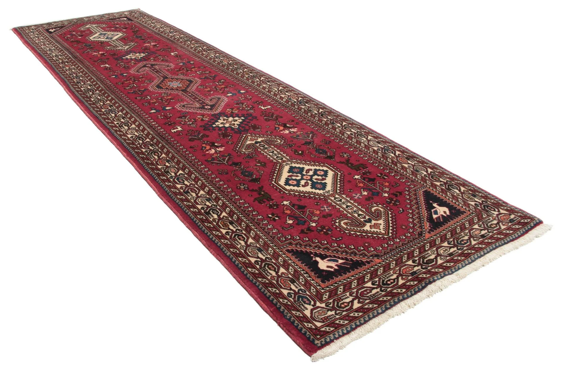 Handgeknüpfter Perserteppich, 85 × 300 cm, Wolle