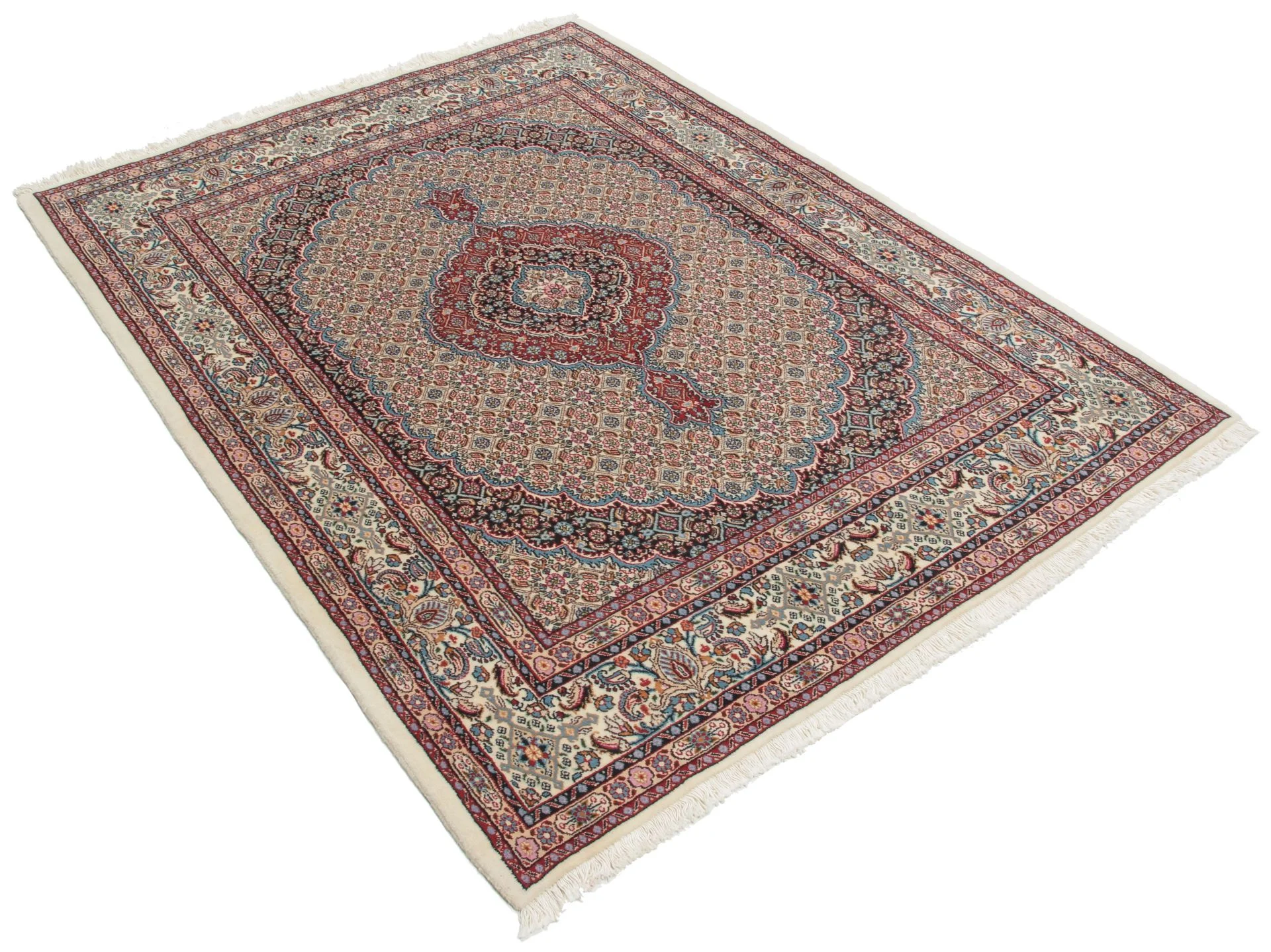 perserteppich-moud-150-x-205-cm-schurwolle-handgeknupft-floral-17 Handgeknüpfter Moud Perserteppich, 150 × 205 cm, Wolle