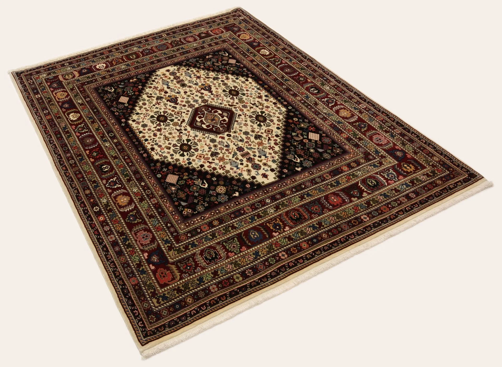 Qashqai Perserteppich 155 × 215 cm aus Wolle, handgeknüpft