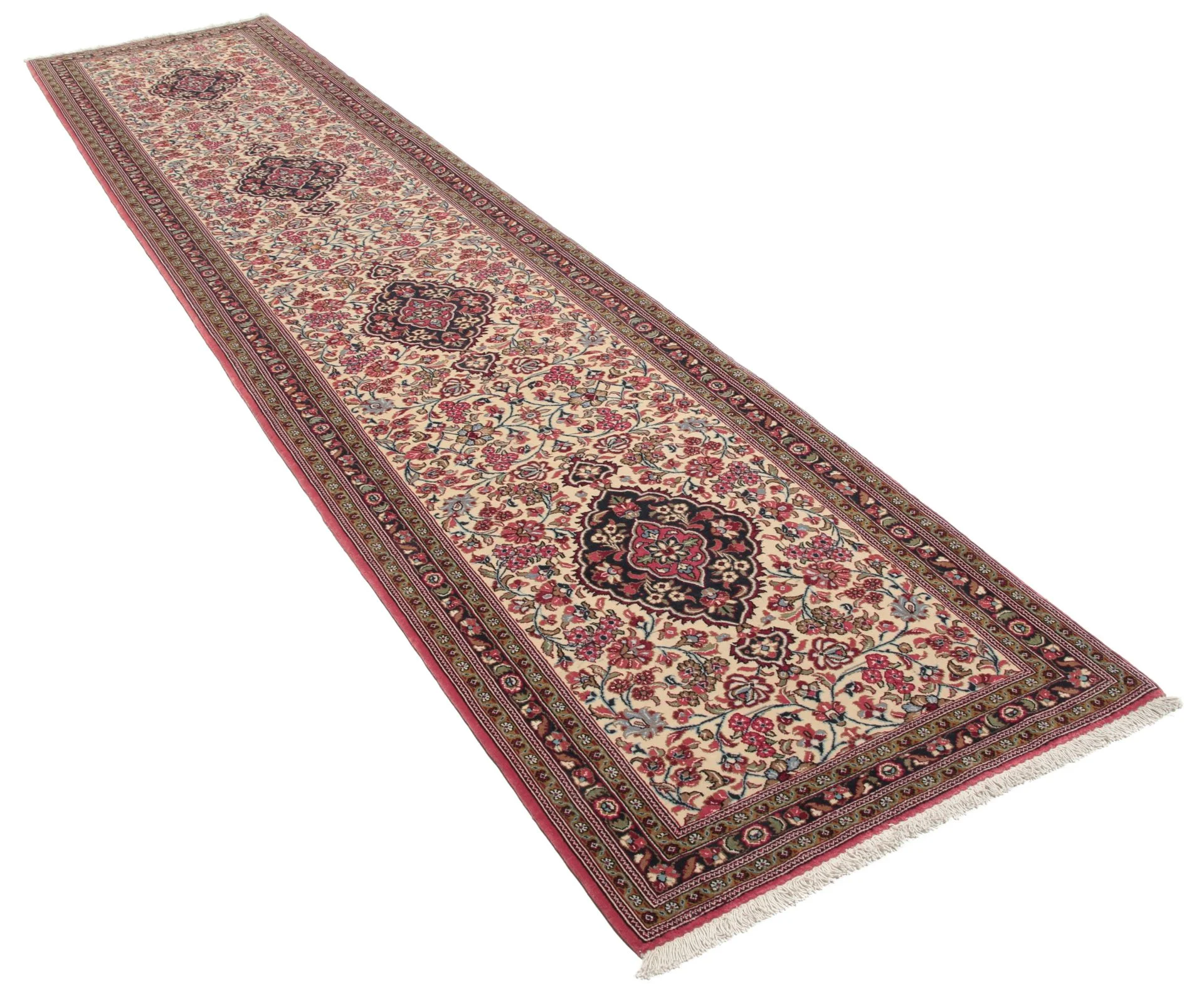 Ghom Perserteppich aus Iran, 85 × 408 cm