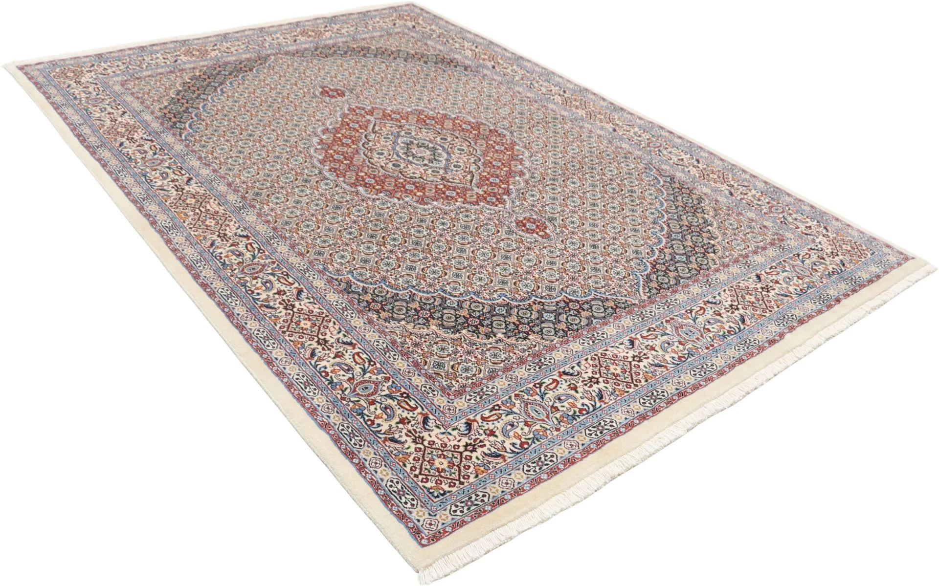 Handgeknüpfter Moud Perserteppich, 165 × 235 cm, Wolle
