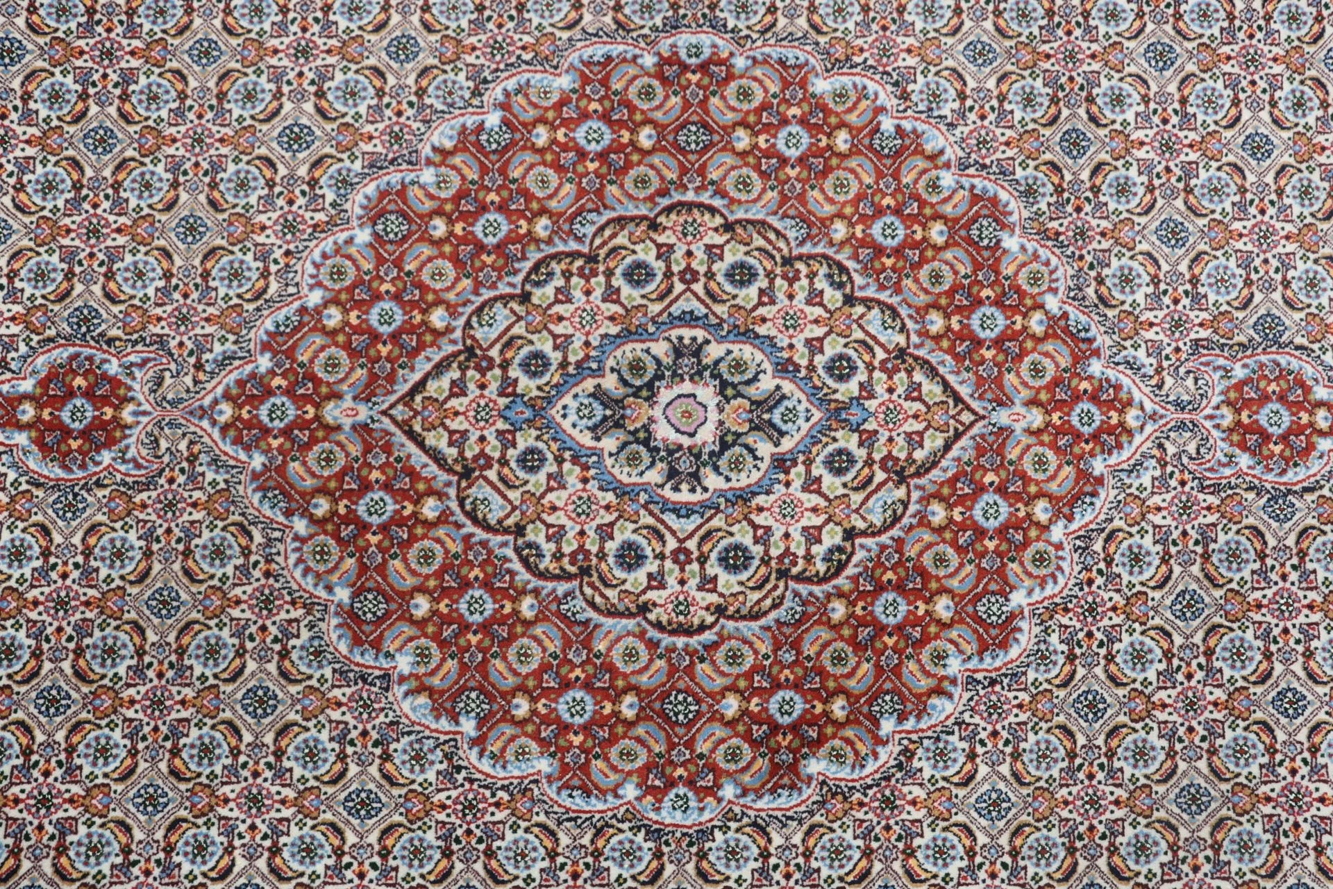 Handgeknüpfter Moud Perserteppich, 165 × 235 cm, Wolle