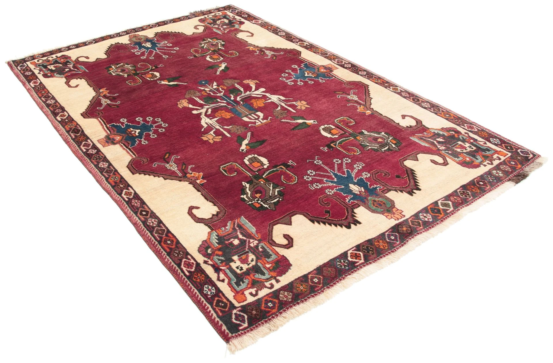 Qashqai Perserteppich aus Iran, 122 × 190 cm