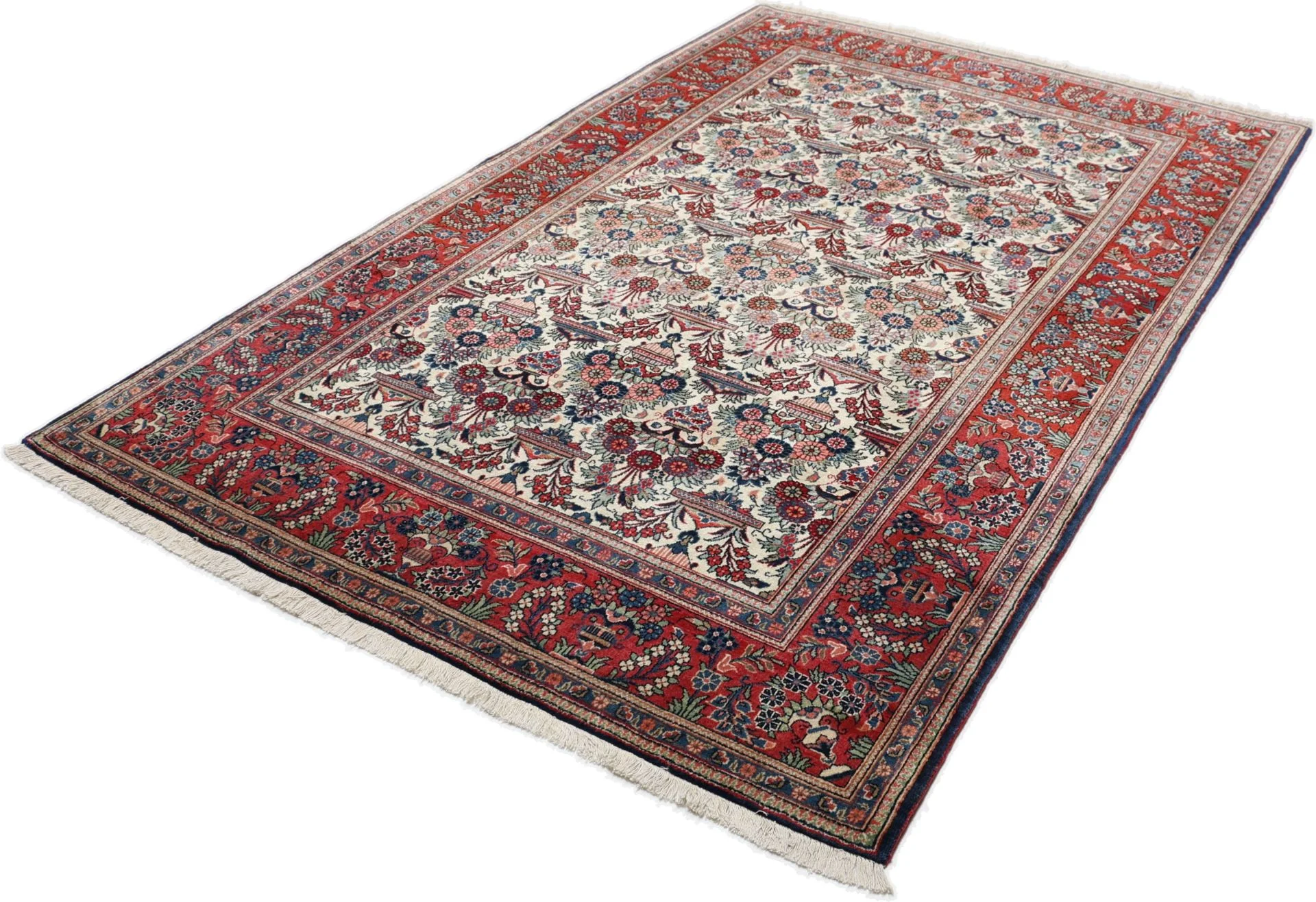Handgeknüpfter Kashan Perserteppich 132 × 210 cm