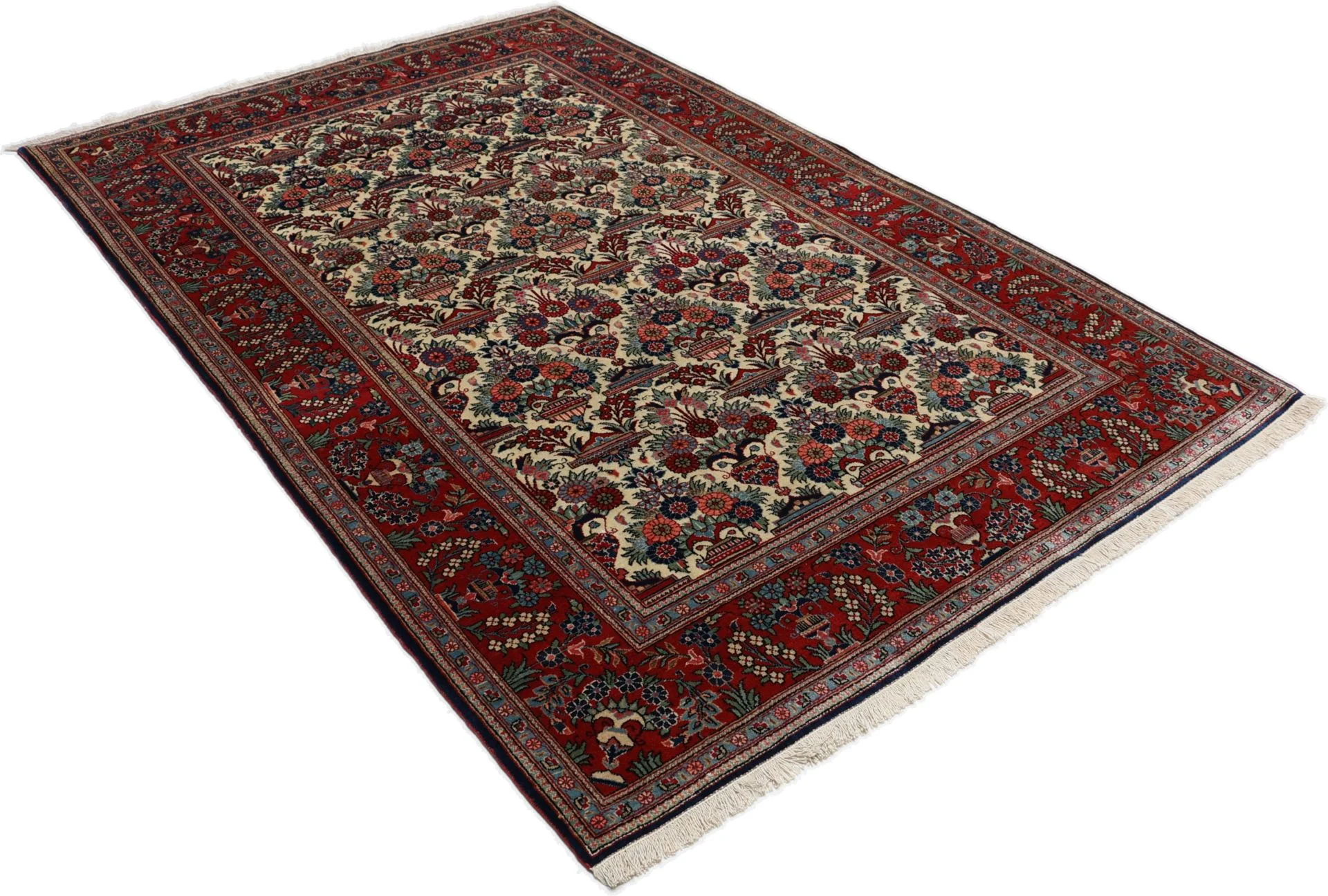 Handgeknüpfter Kashan Perserteppich 132 × 210 cm