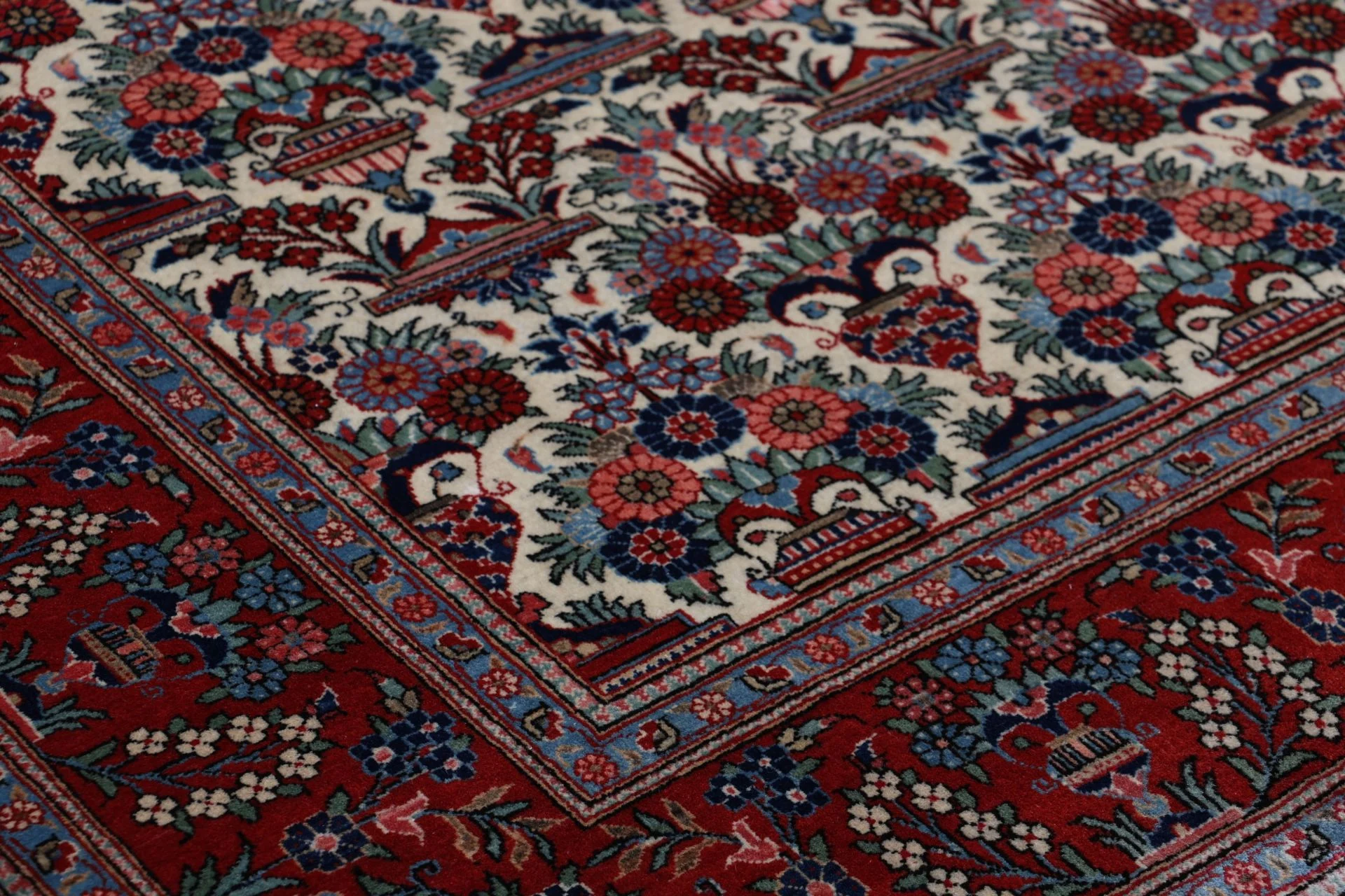 Handgeknüpfter Kashan Perserteppich 132 × 210 cm