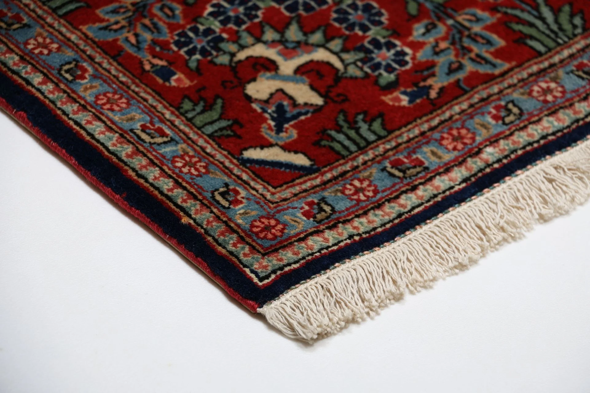 Handgeknüpfter Kashan Perserteppich 132 × 210 cm