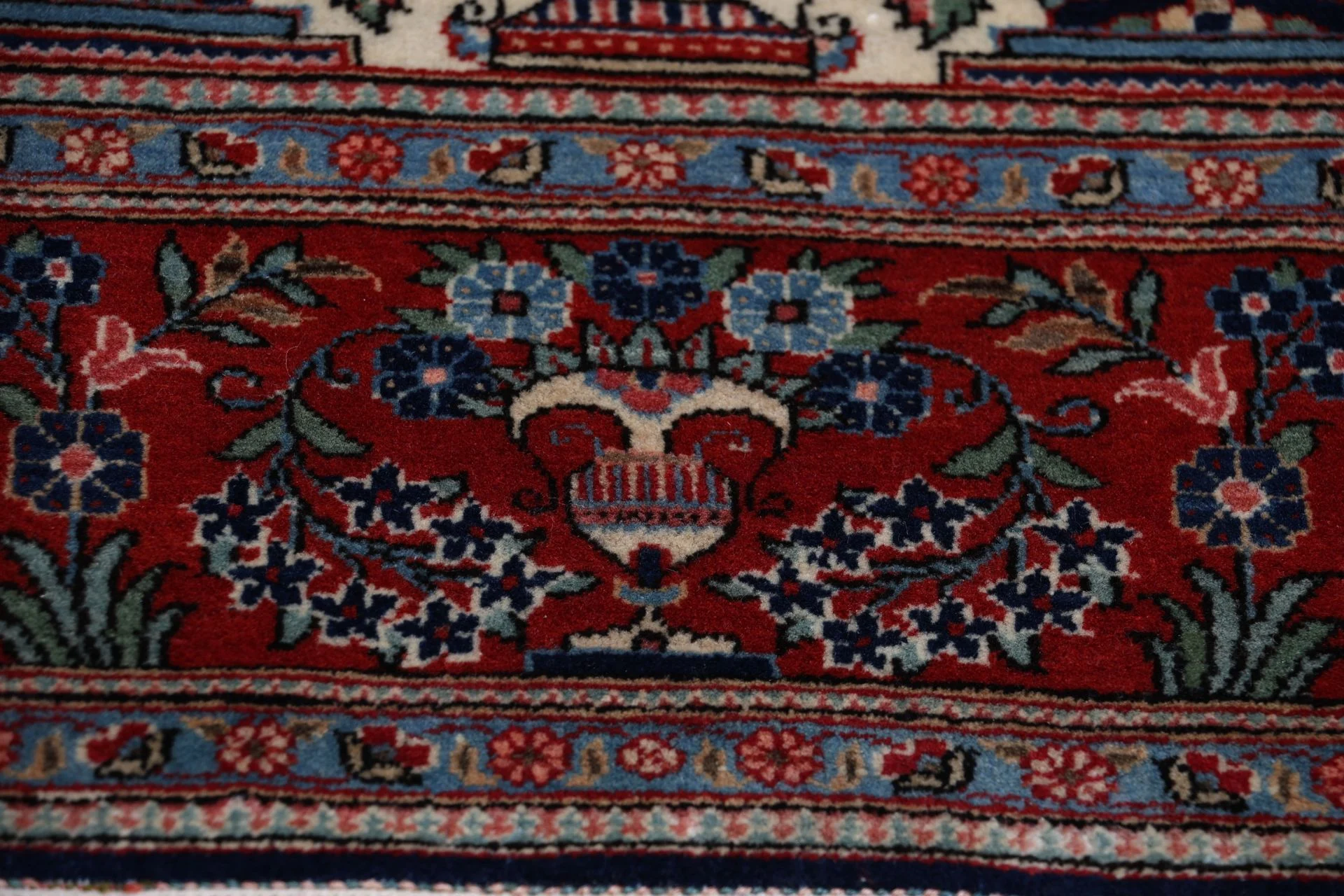 Handgeknüpfter Kashan Perserteppich 132 × 210 cm
