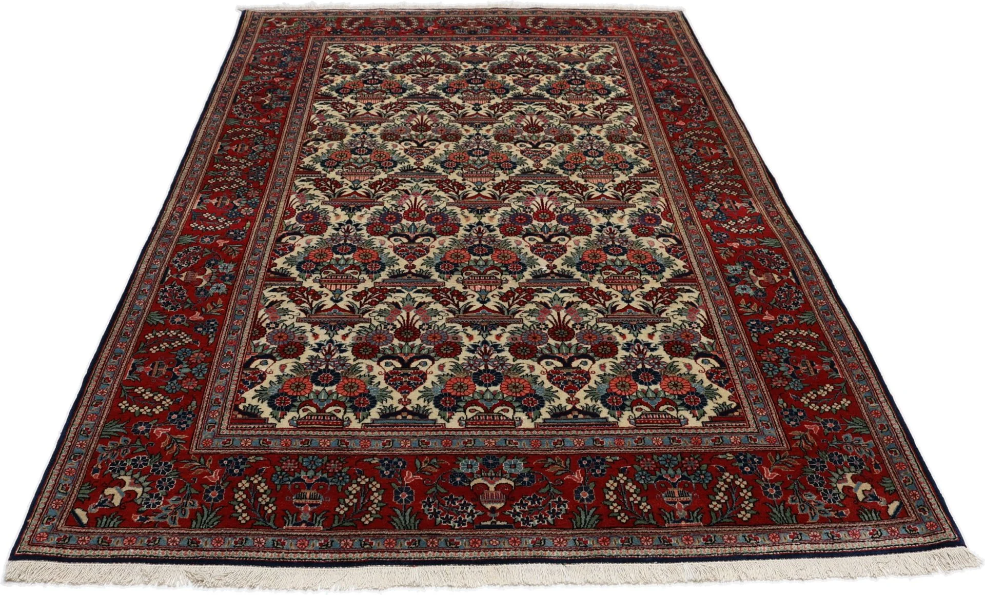 Handgeknüpfter Kashan Perserteppich 132 × 210 cm