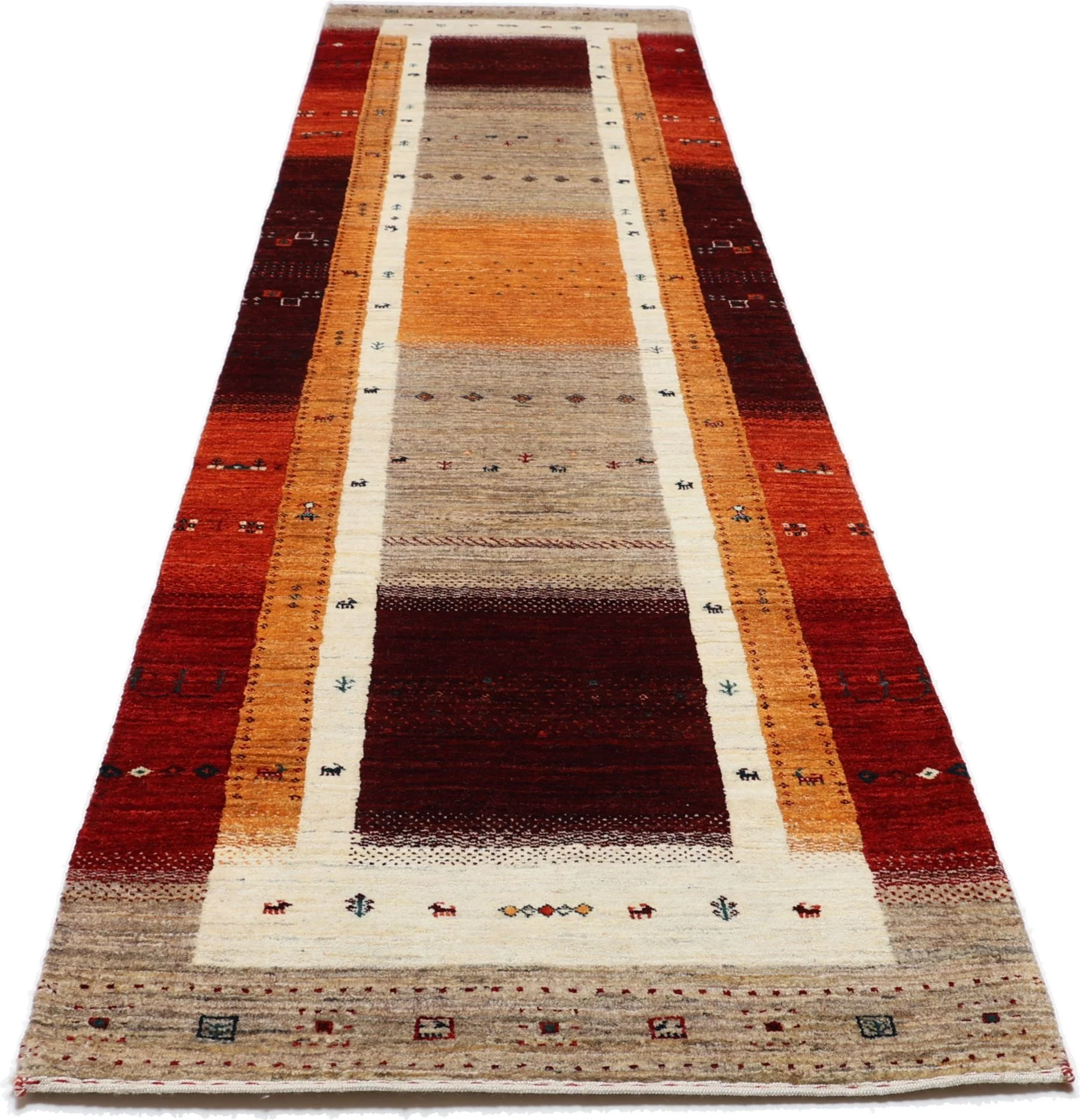 Handgeknüpfter Loribaft Orientteppich, 85 × 314 cm, Wolle