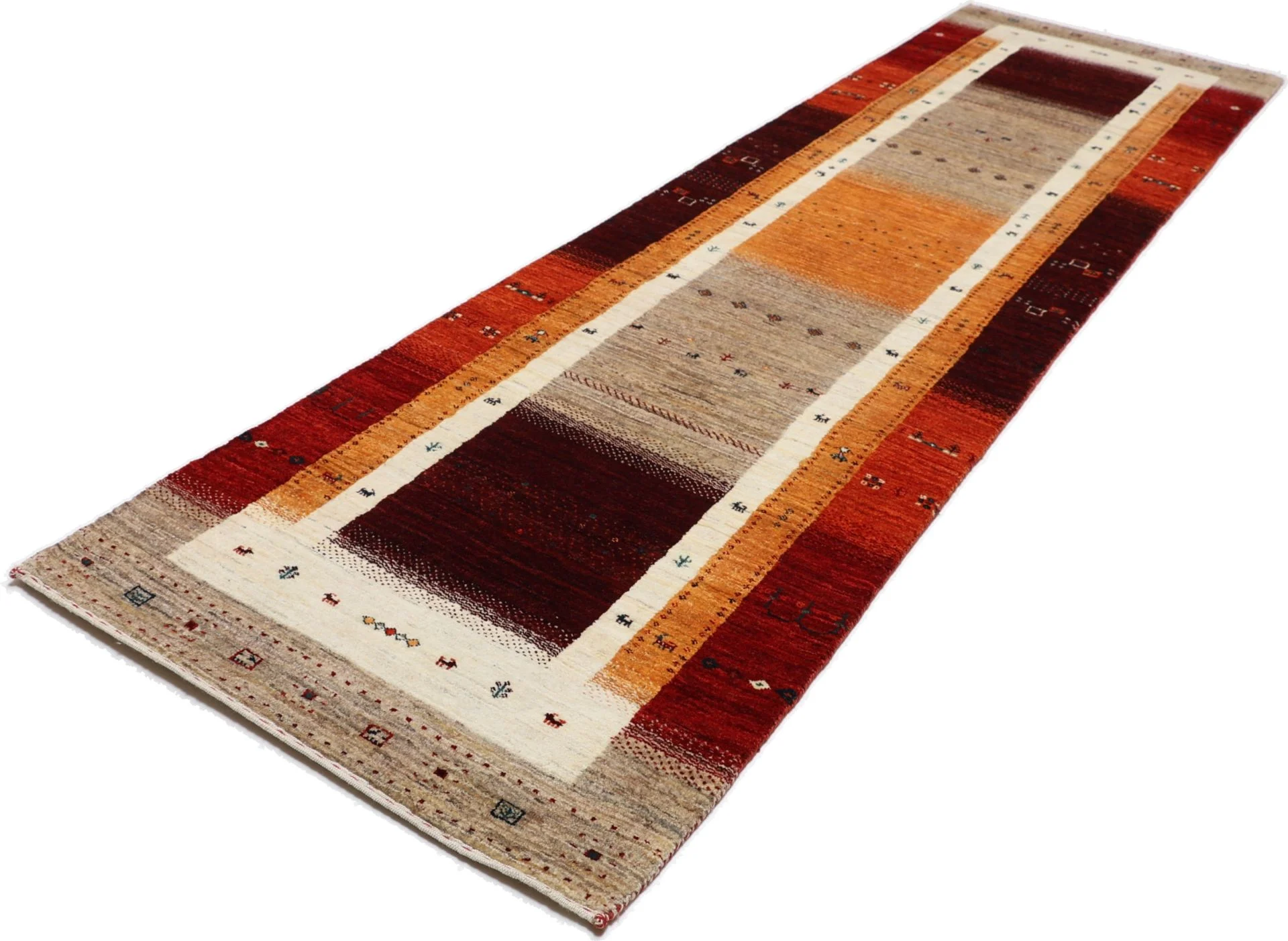 Handgeknüpfter Loribaft Orientteppich, 85 × 314 cm, Wolle