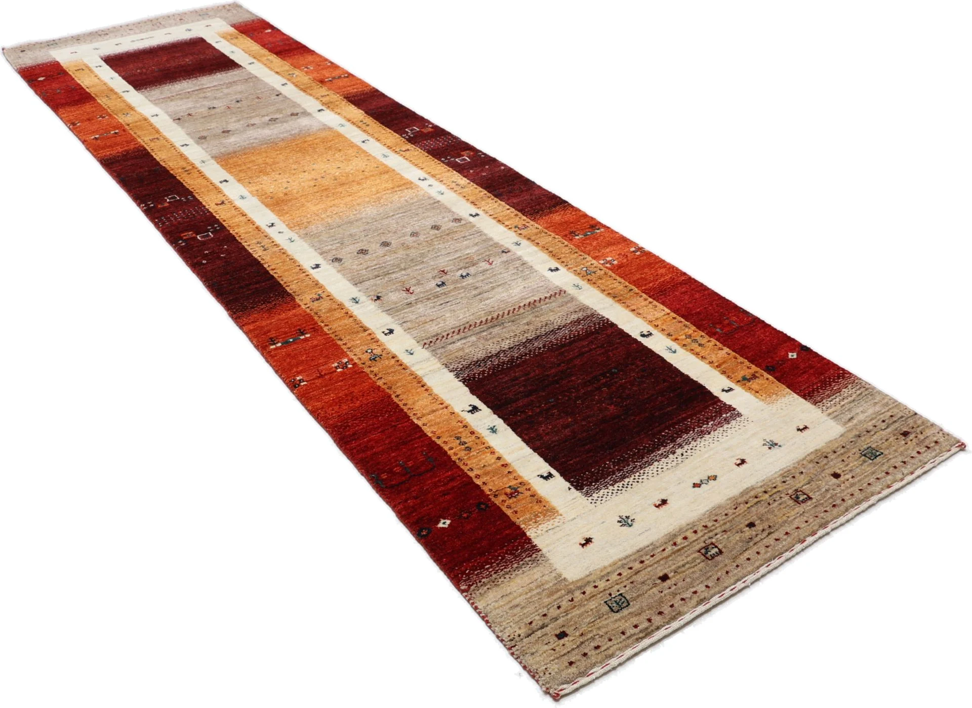 Handgeknüpfter Loribaft Orientteppich, 85 × 314 cm, Wolle