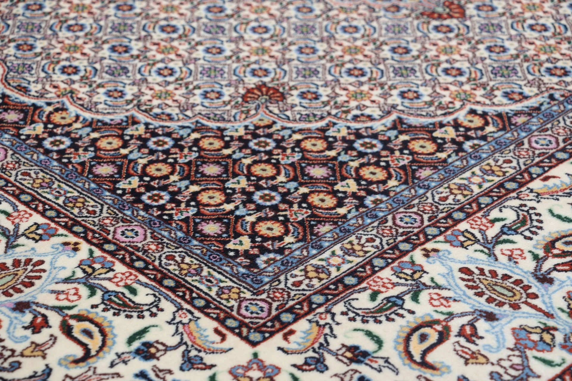 Handgeknüpfter Moud Perserteppich, 165 × 230 cm, Wolle