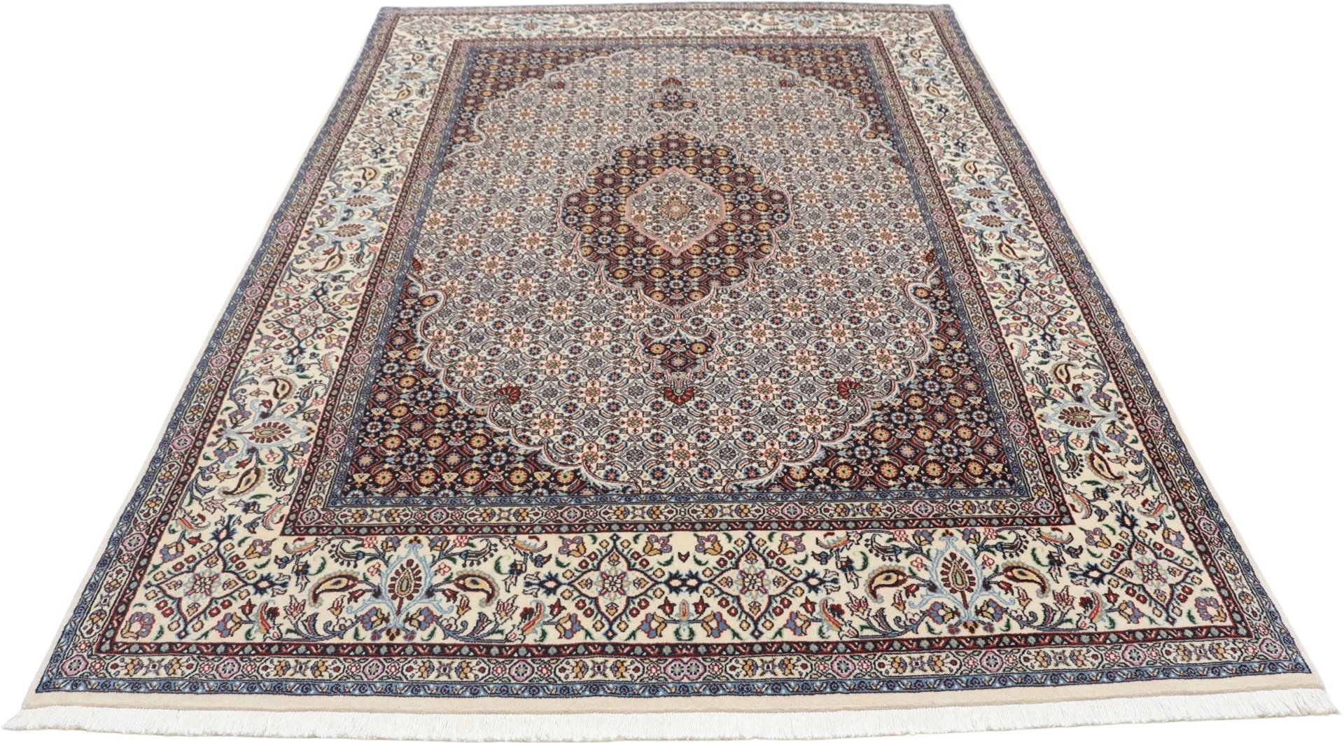 Handgeknüpfter Moud Perserteppich, 165 × 230 cm, Wolle