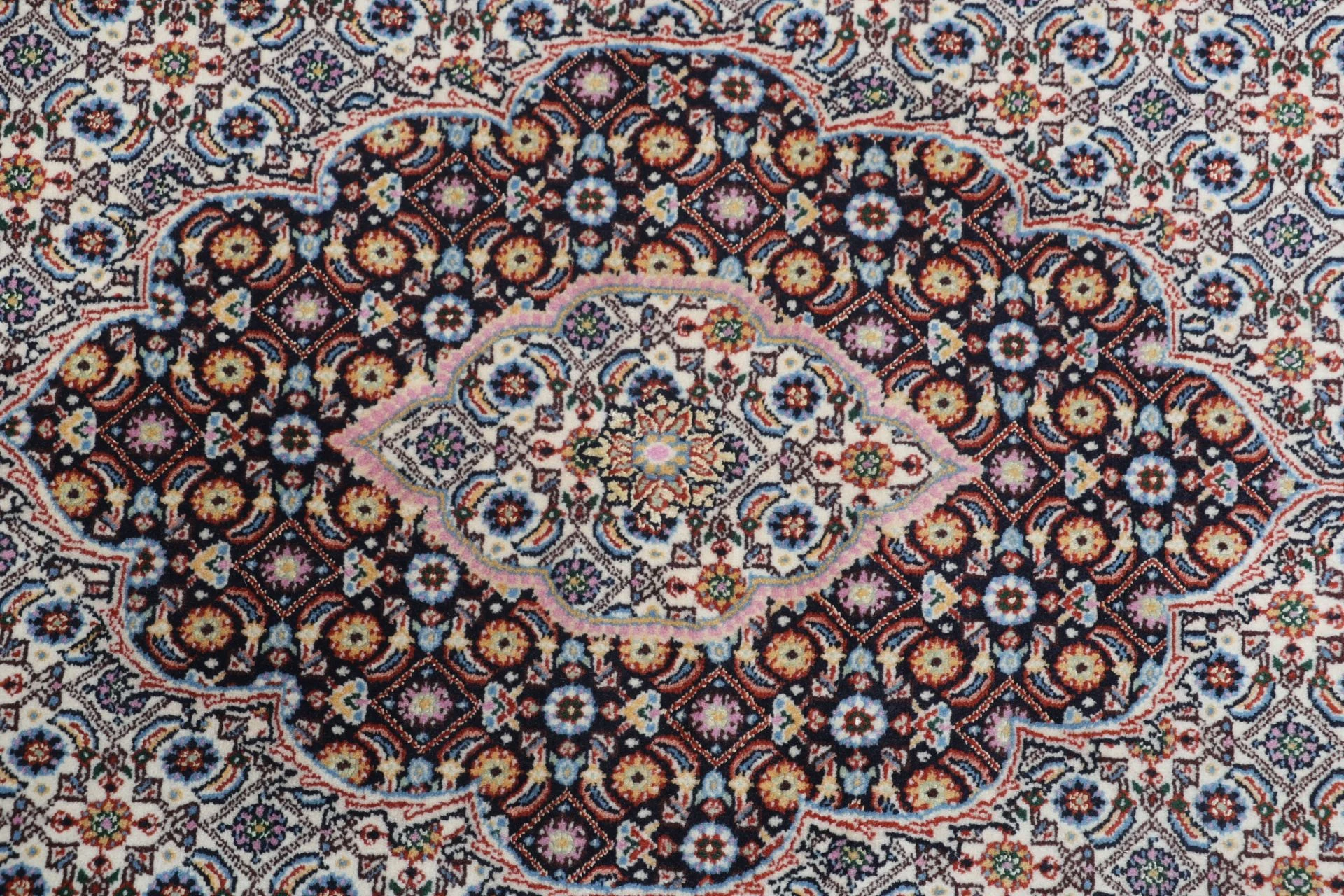 Handgeknüpfter Moud Perserteppich, 165 × 230 cm, Wolle
