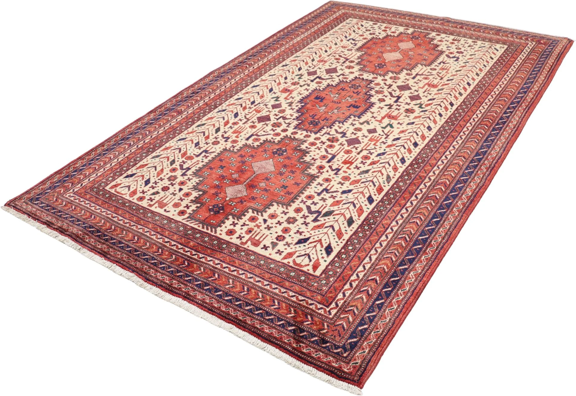 Perserteppich 147 × 227 cm aus Wolle, handgeknüpft