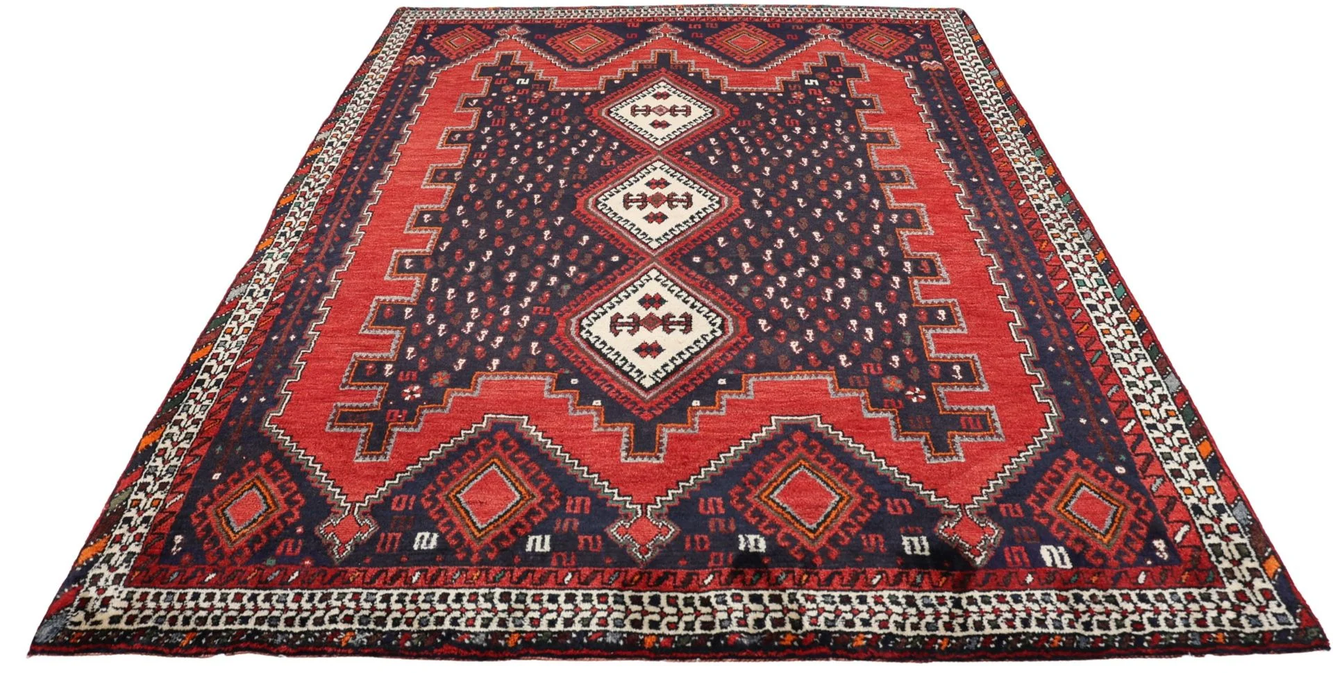 Perserteppich 160 × 220 cm aus Wolle, handgeknüpft