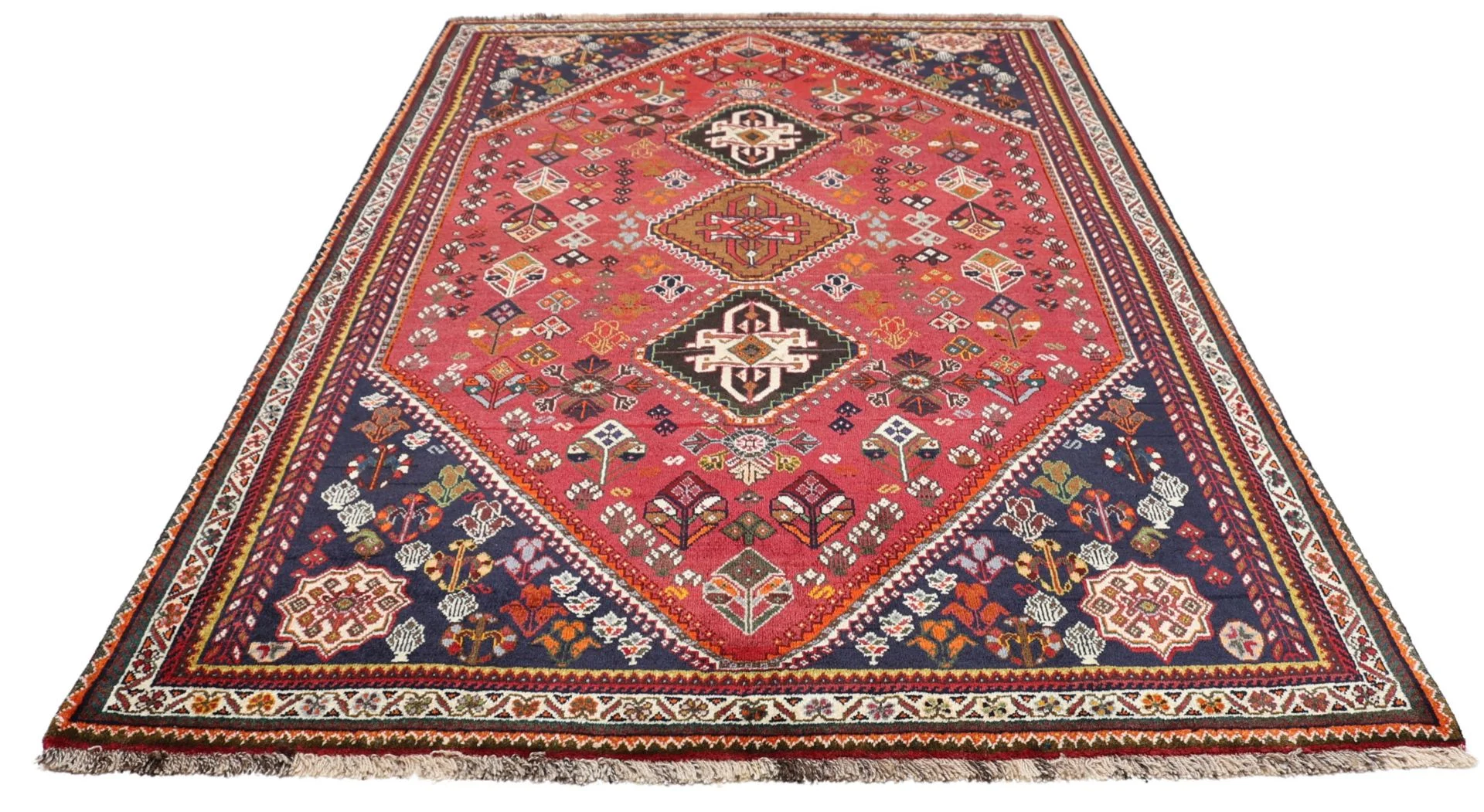 Shiraz Perserteppich 157 × 245 cm aus Wolle, handgeknüpft