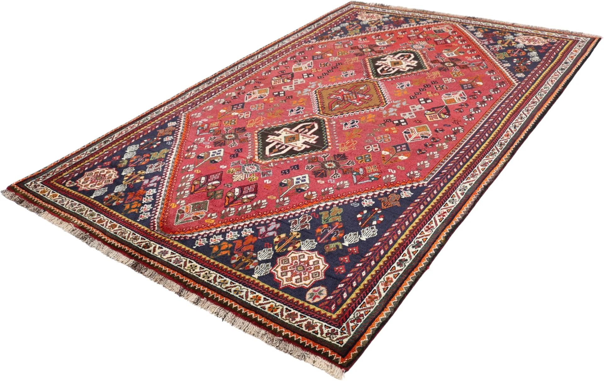 Shiraz Perserteppich 157 × 245 cm aus Wolle, handgeknüpft