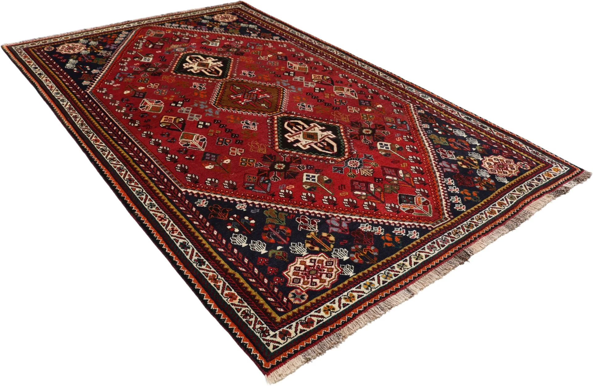 Shiraz Perserteppich 157 × 245 cm aus Wolle, handgeknüpft