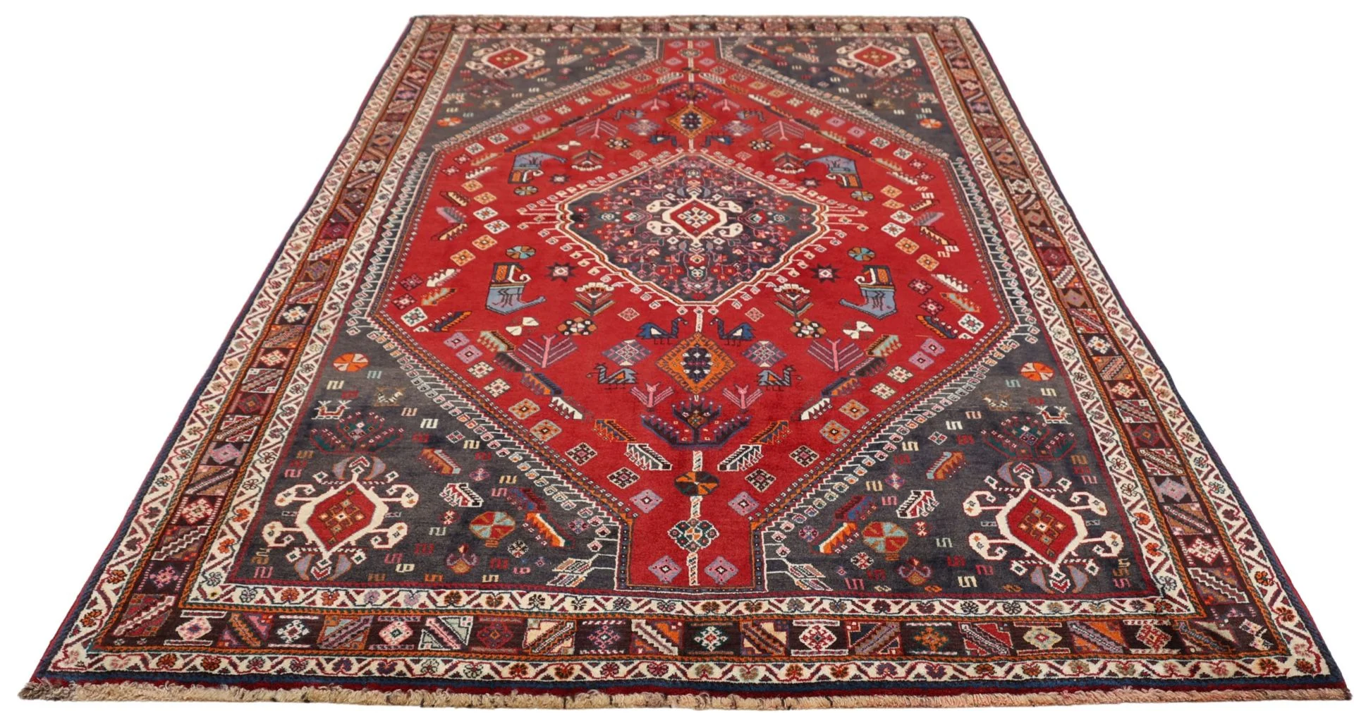 Handgeknüpfter Shiraz Perserteppich 155 × 257 cm