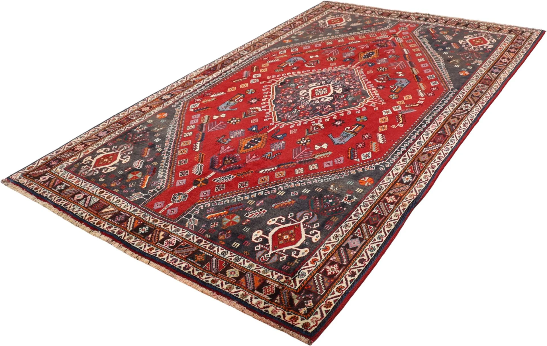 Handgeknüpfter Shiraz Perserteppich 155 × 257 cm