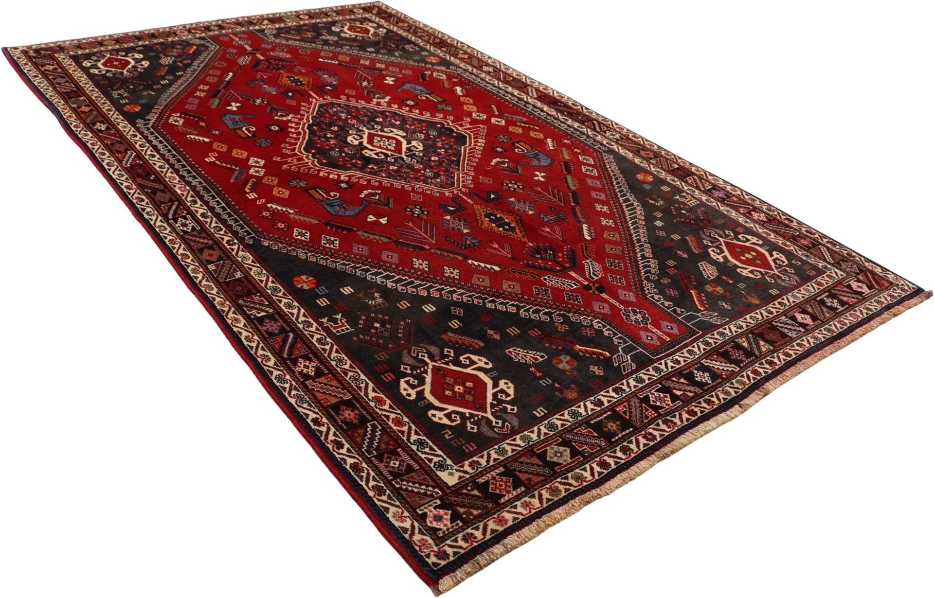 Handgeknüpfter Shiraz Perserteppich 155 × 257 cm