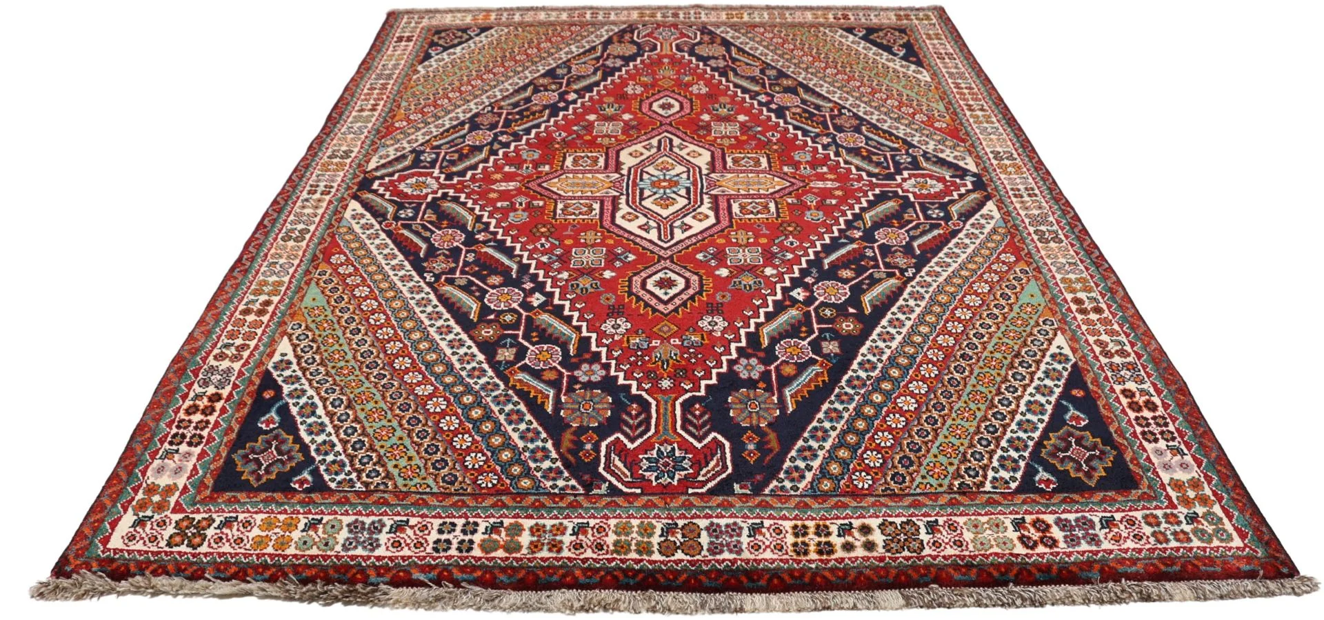 Shiraz Perserteppich 160 × 226 cm aus Wolle, handgeknüpft