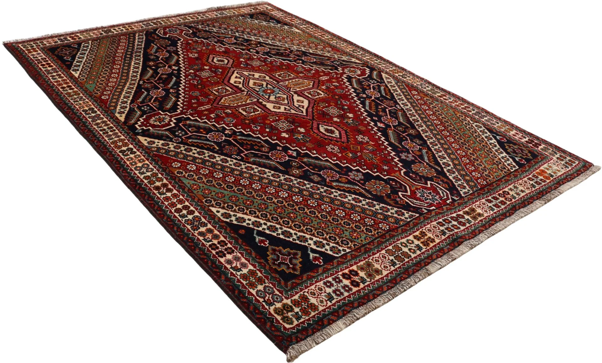 Shiraz Perserteppich 160 × 226 cm aus Wolle, handgeknüpft