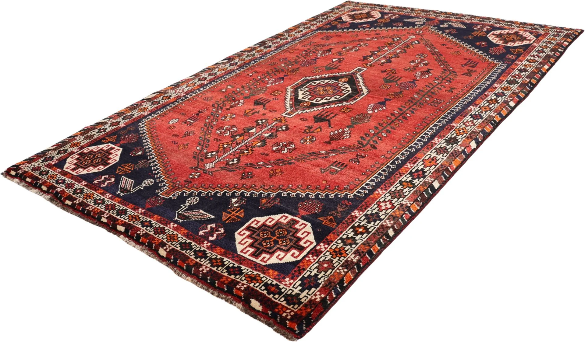 Shiraz Perserteppich 155 × 255 cm aus Wolle, handgeknüpft