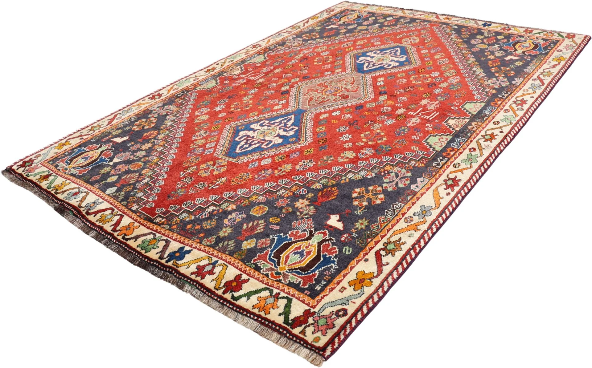 Shiraz Perserteppich 157 × 238 cm aus Wolle, handgeknüpft