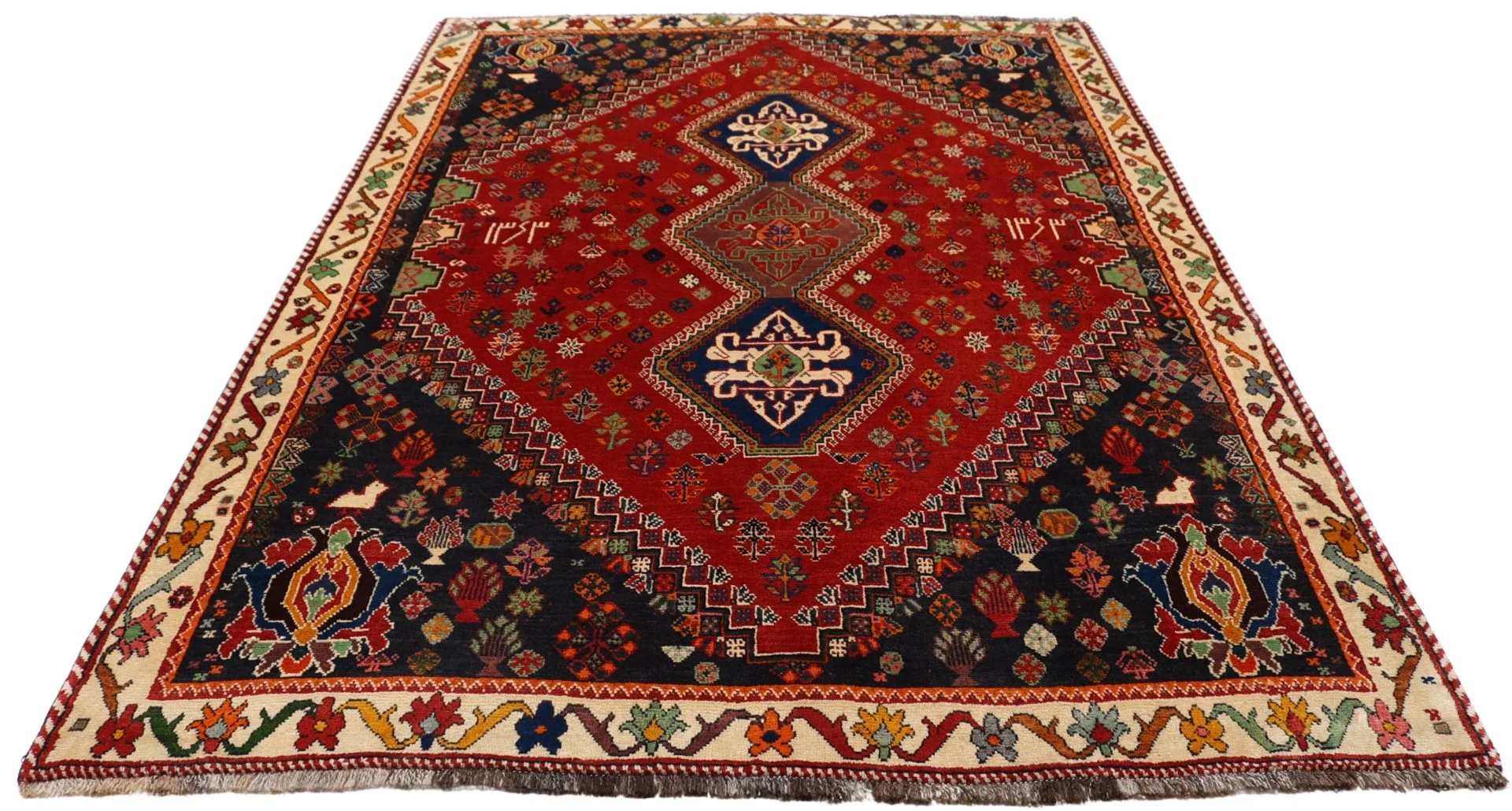 Shiraz Perserteppich 157 × 238 cm aus Wolle, handgeknüpft